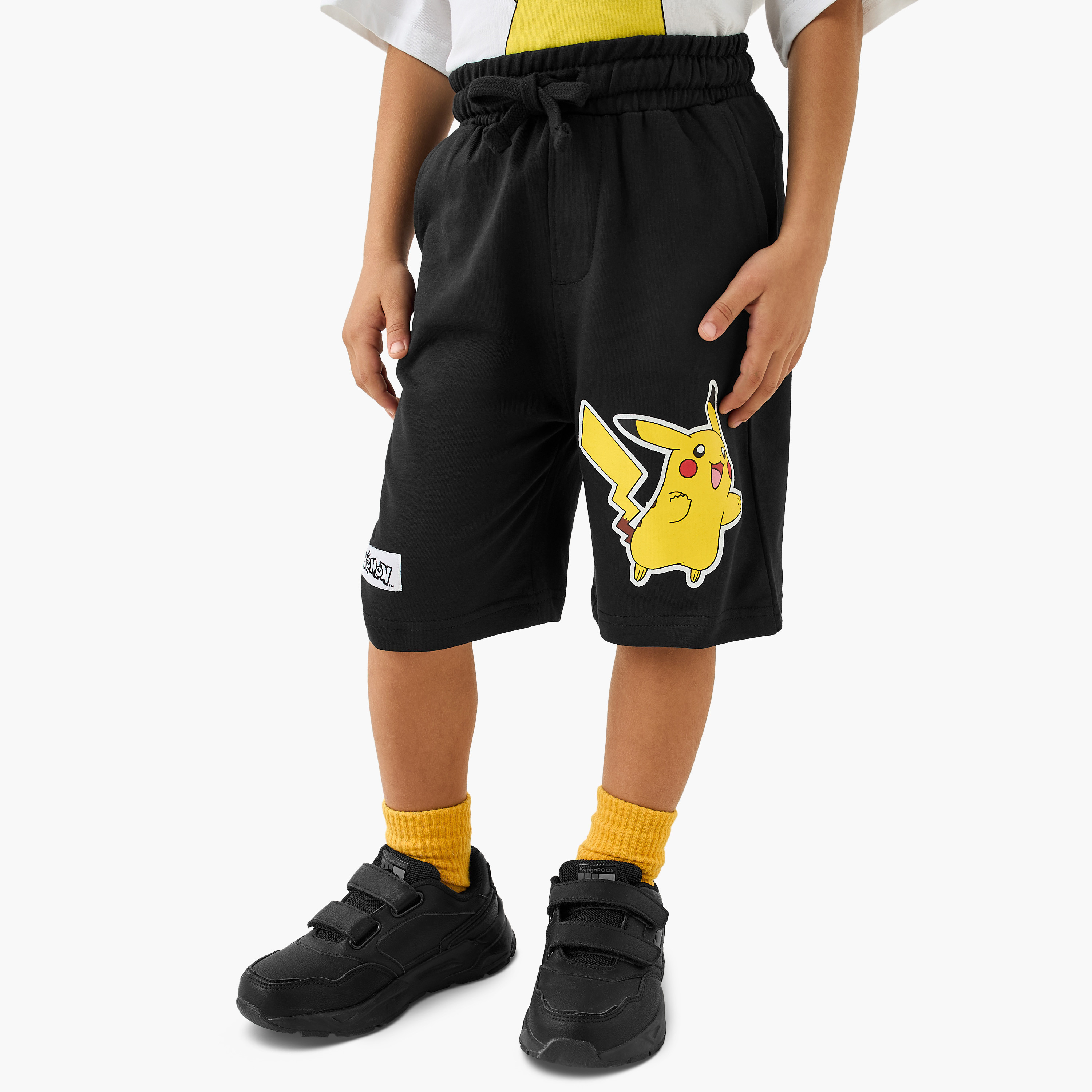Pokemon Print Shorts with Drawstring Closure and Pockets-boys-clothing-bottoms-shorts-image-1