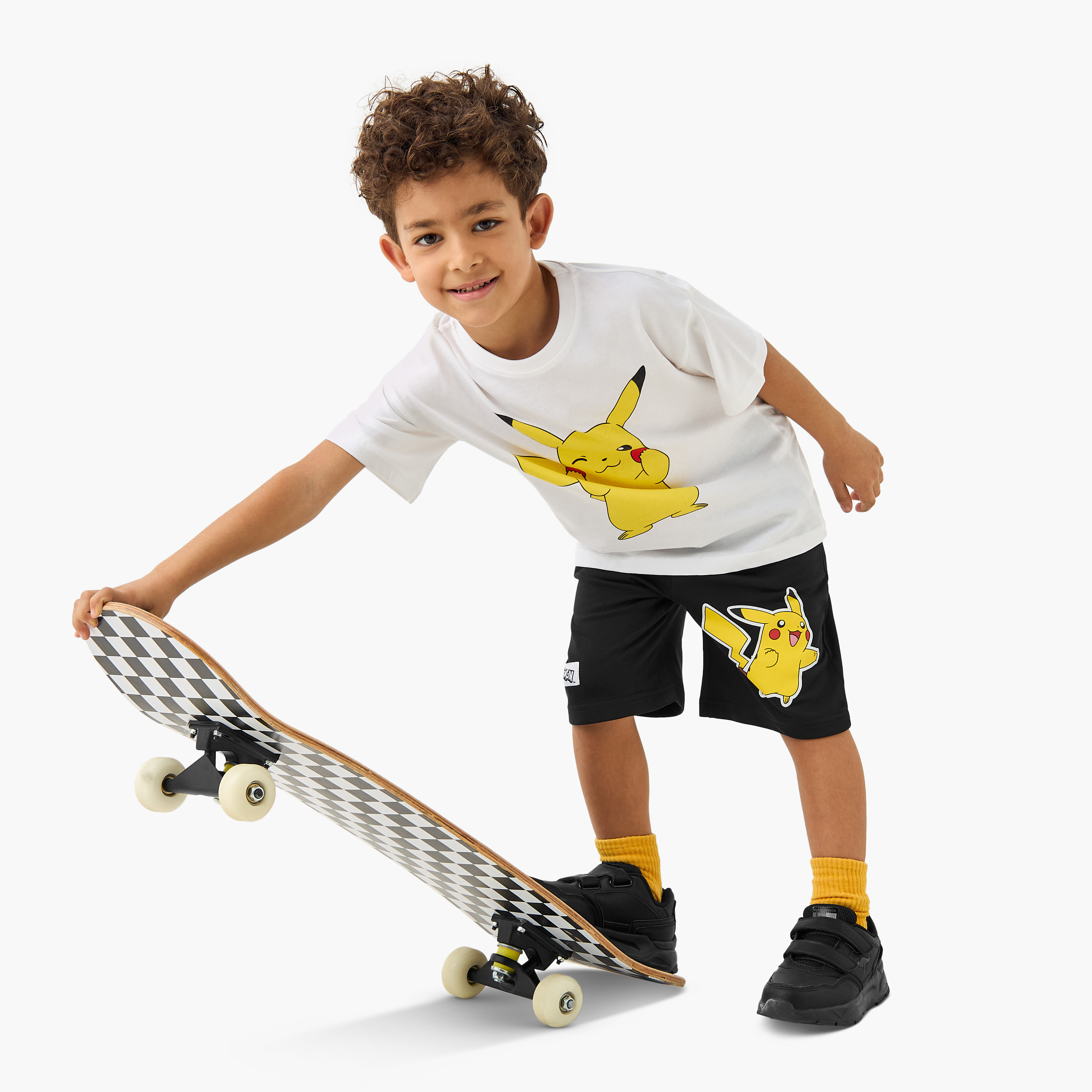 Pokemon Print Shorts with Drawstring Closure and Pockets-boys-clothing-bottoms-shorts-image-2