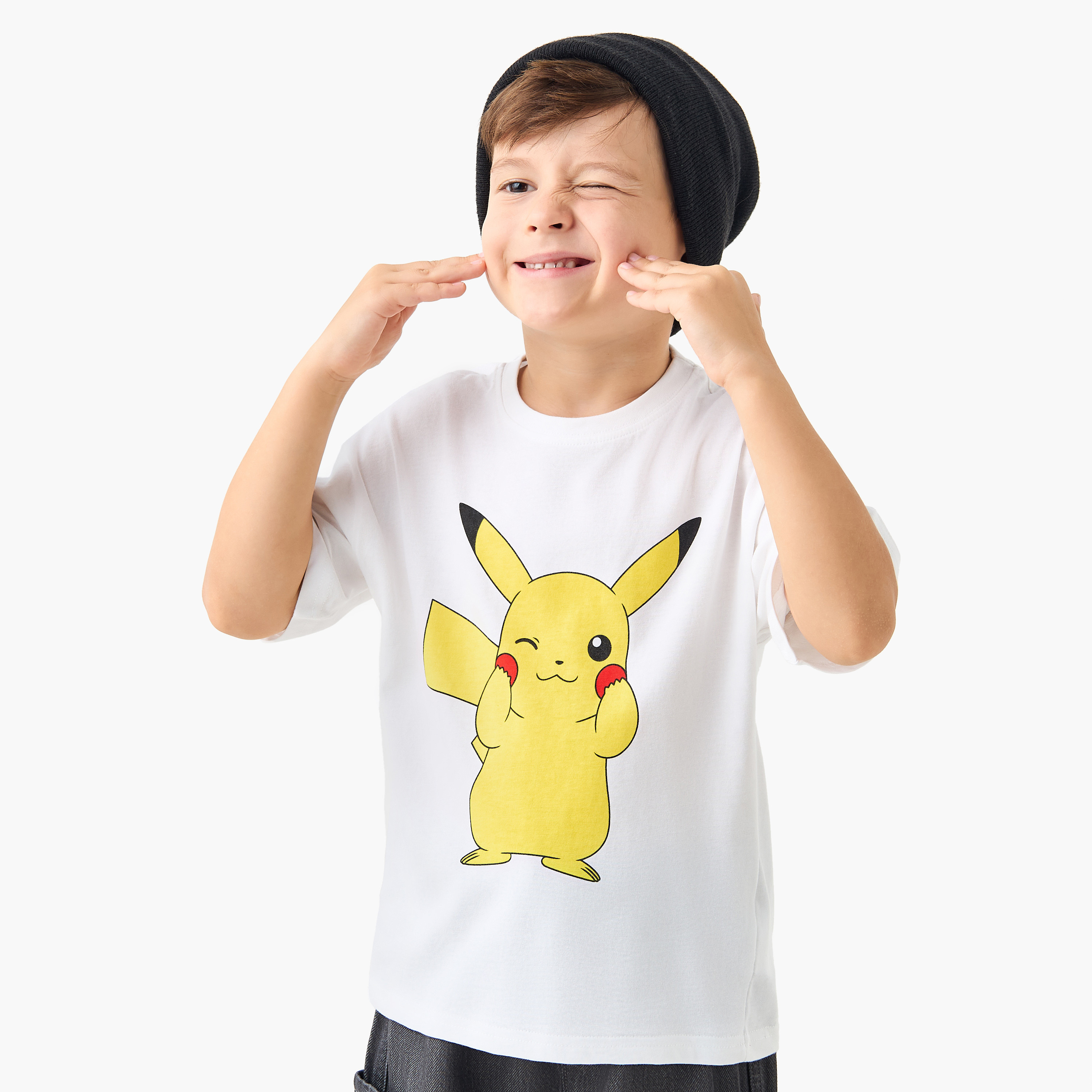 Pokemon Print T-shirt with Short Sleeves-boys-clothing-tshirtsandpolos-image-1