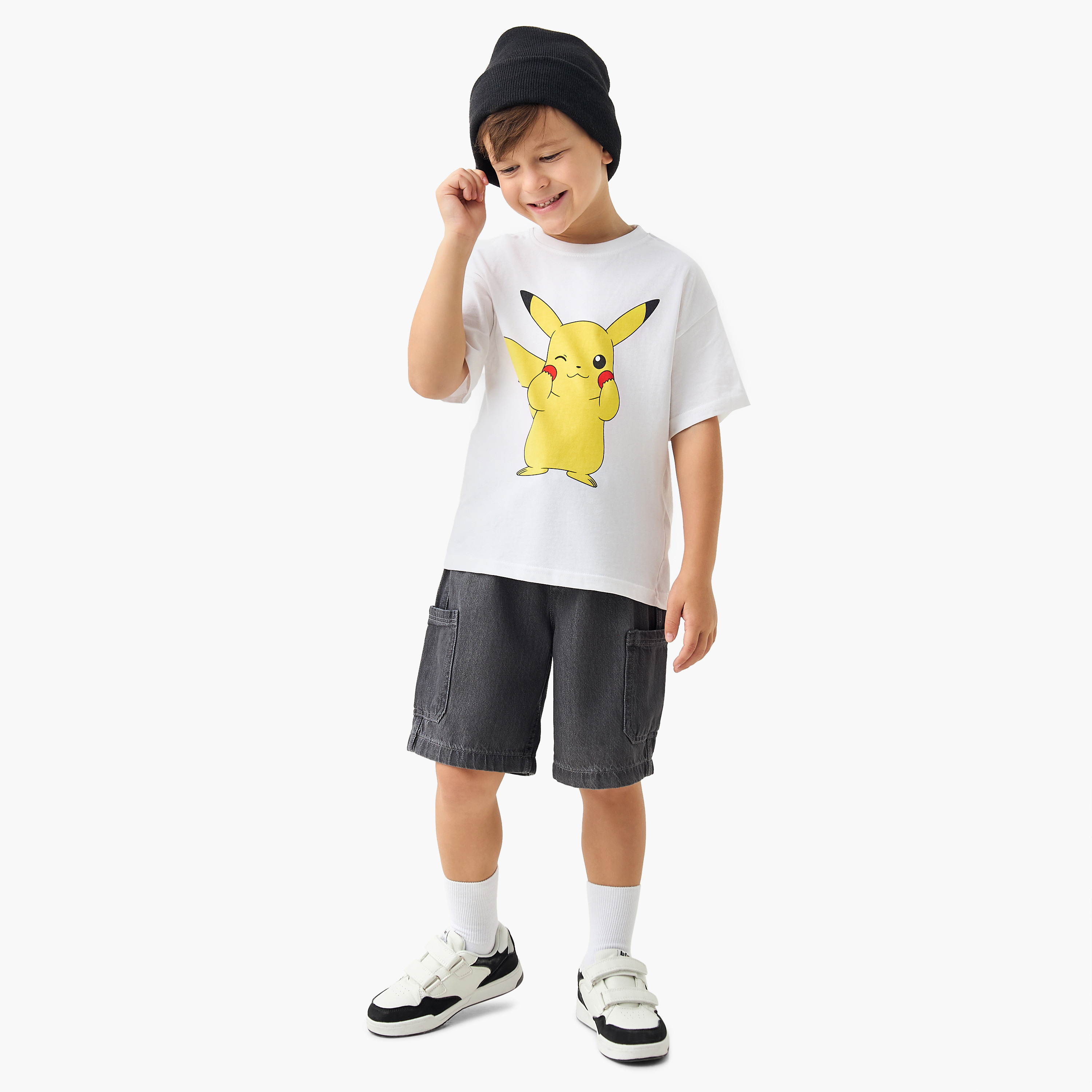 Pokemon Print T-shirt with Short Sleeves-boys-clothing-tshirtsandpolos-image-2