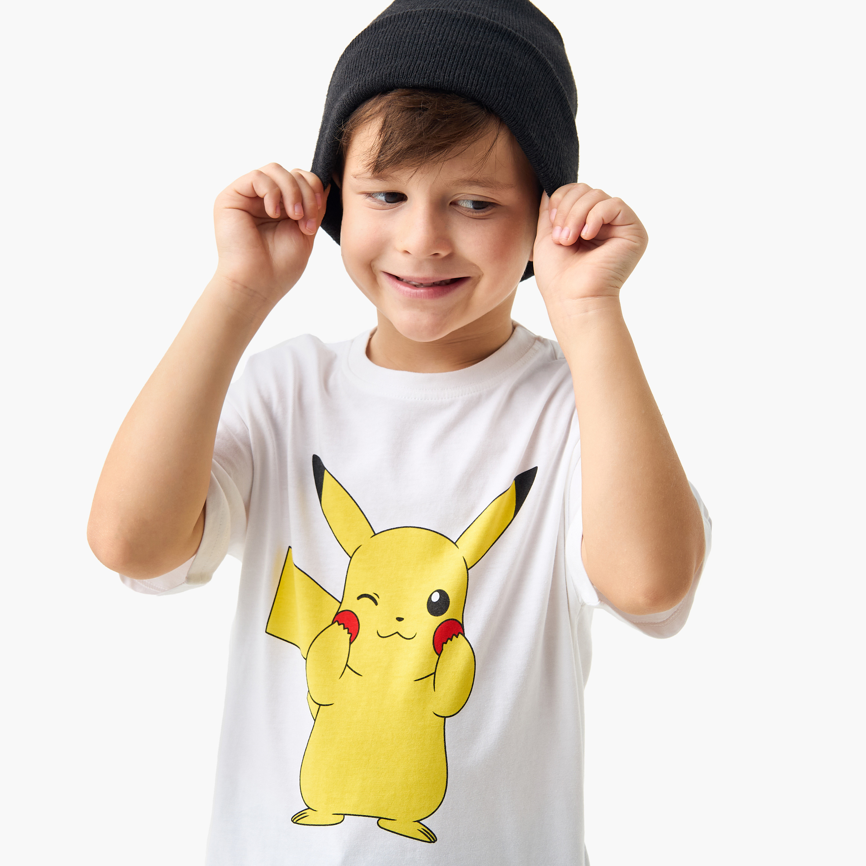 Pokemon Print T-shirt with Short Sleeves-boys-clothing-tshirtsandpolos-image-4