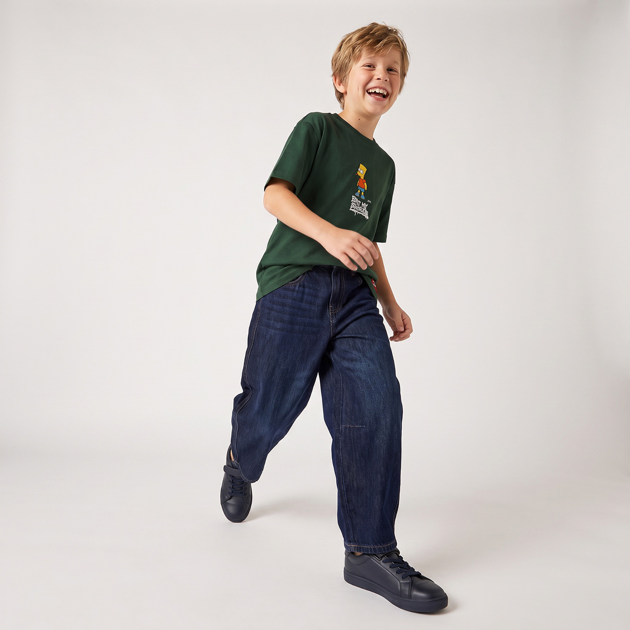 Disney Crew Neck Short Sleeves T-shirt with Simpsons Embroidery-boys-clothing-tshirtsandpolos-image-5