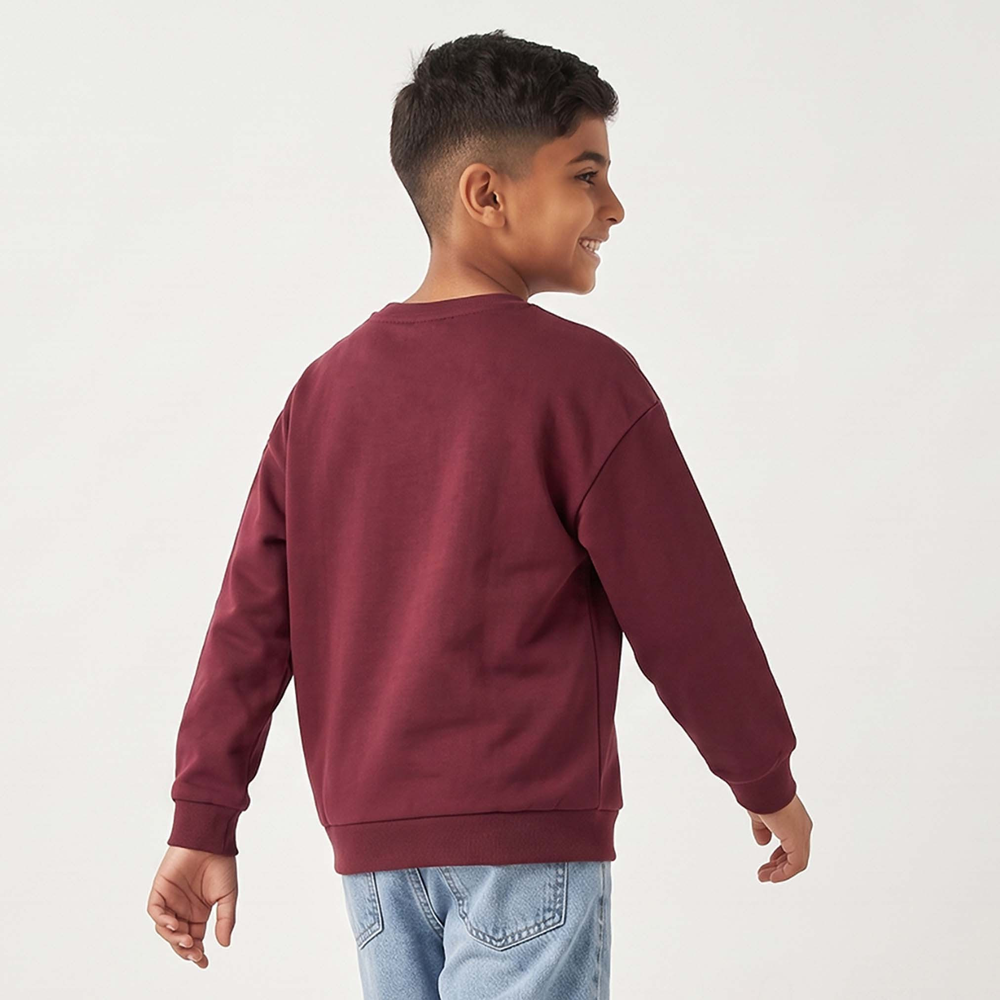 Disney Crew Neck Sweatshirt with Simpsons Embroidery-boys-clothing-winterwear-sweatshirts-image-3