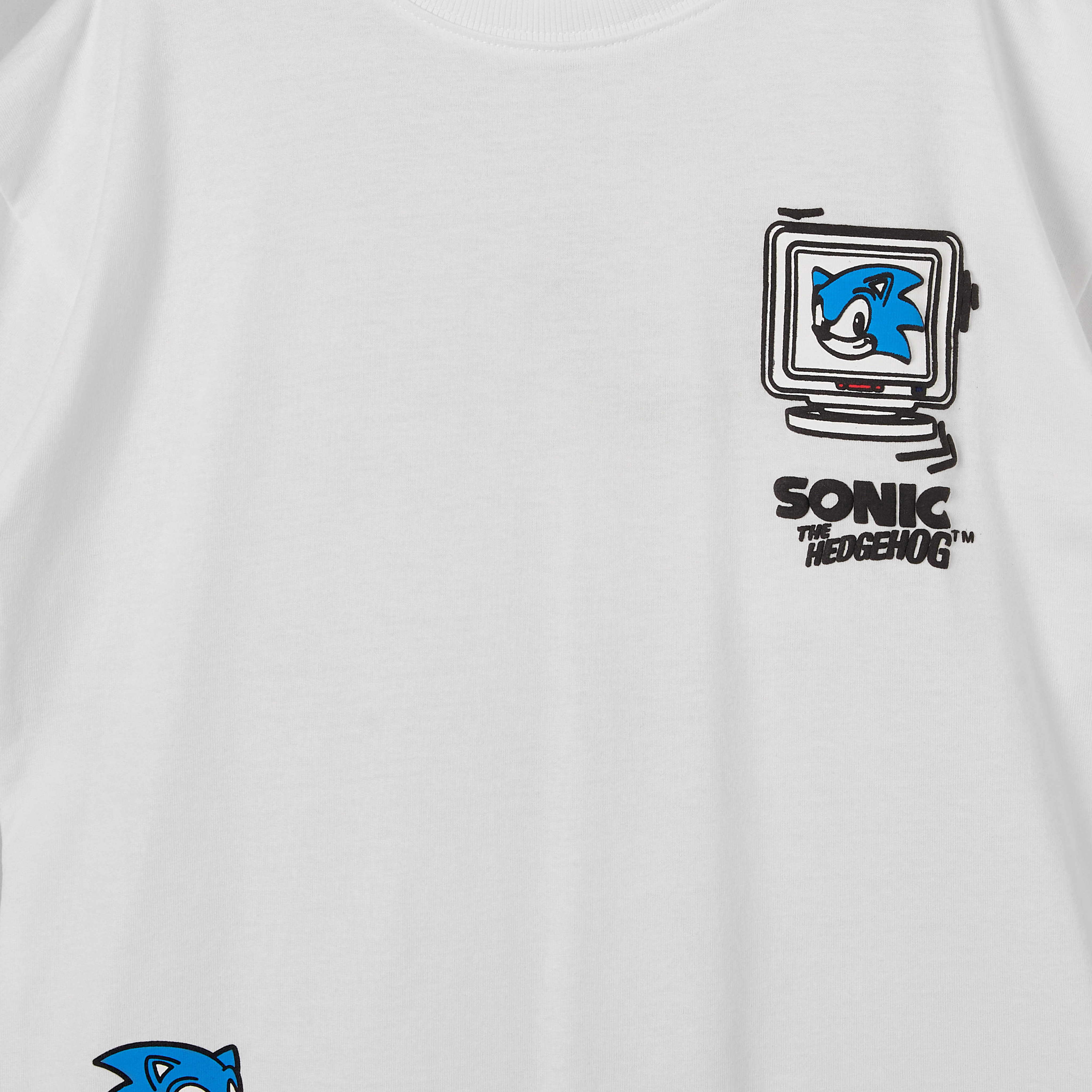 Crew Neck Short Sleeve T-shirt with Sonic Print-boys-clothing-tshirtsandpolos-image-4