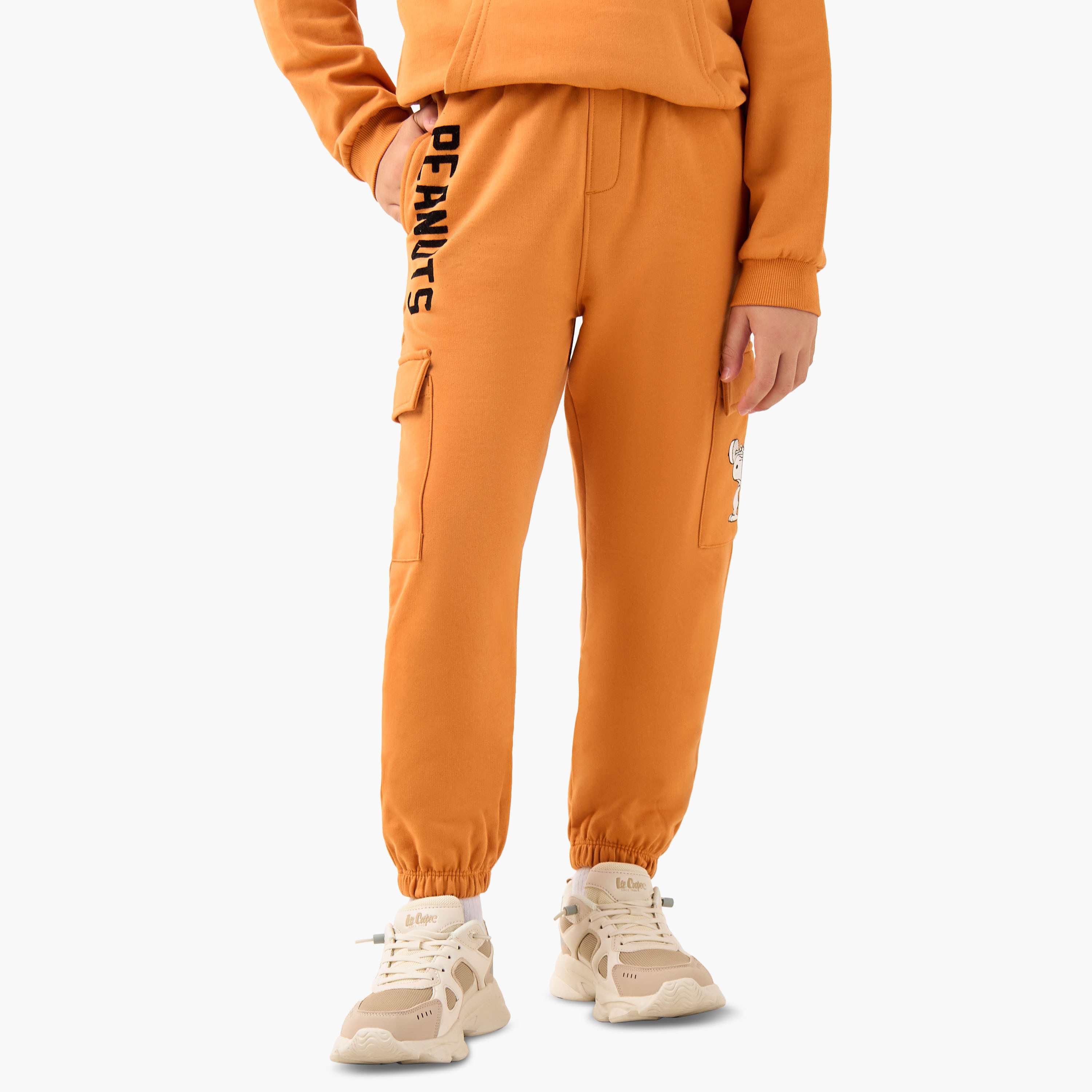 Boys Sweatshirt and Joggers Set with Snoopy Print - Cotton - Long Sleeves - Hood-boys-clothing-setsandcoords-image-3