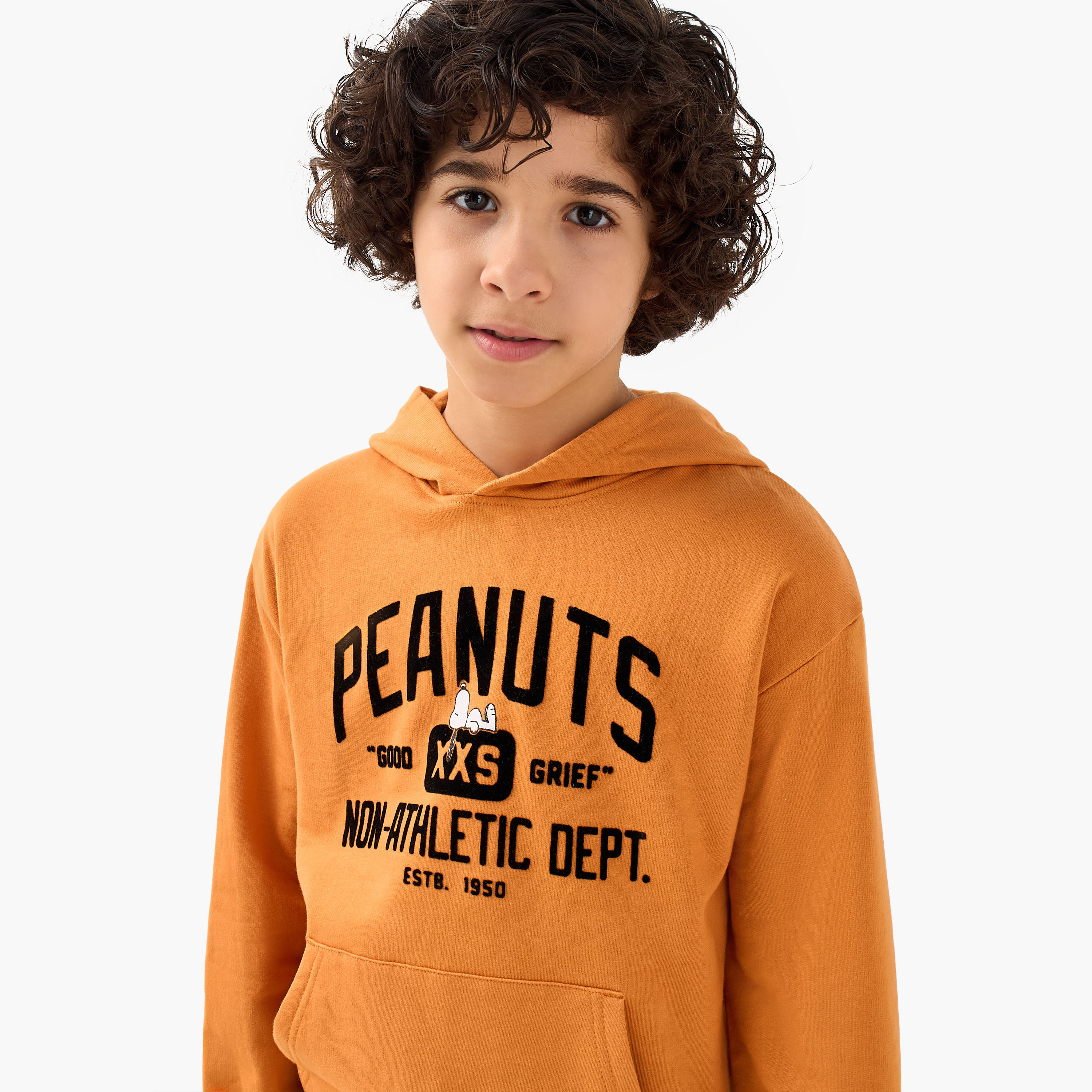 Boys Sweatshirt and Joggers Set with Snoopy Print - Cotton - Long Sleeves - Hood-boys-clothing-setsandcoords-image-6