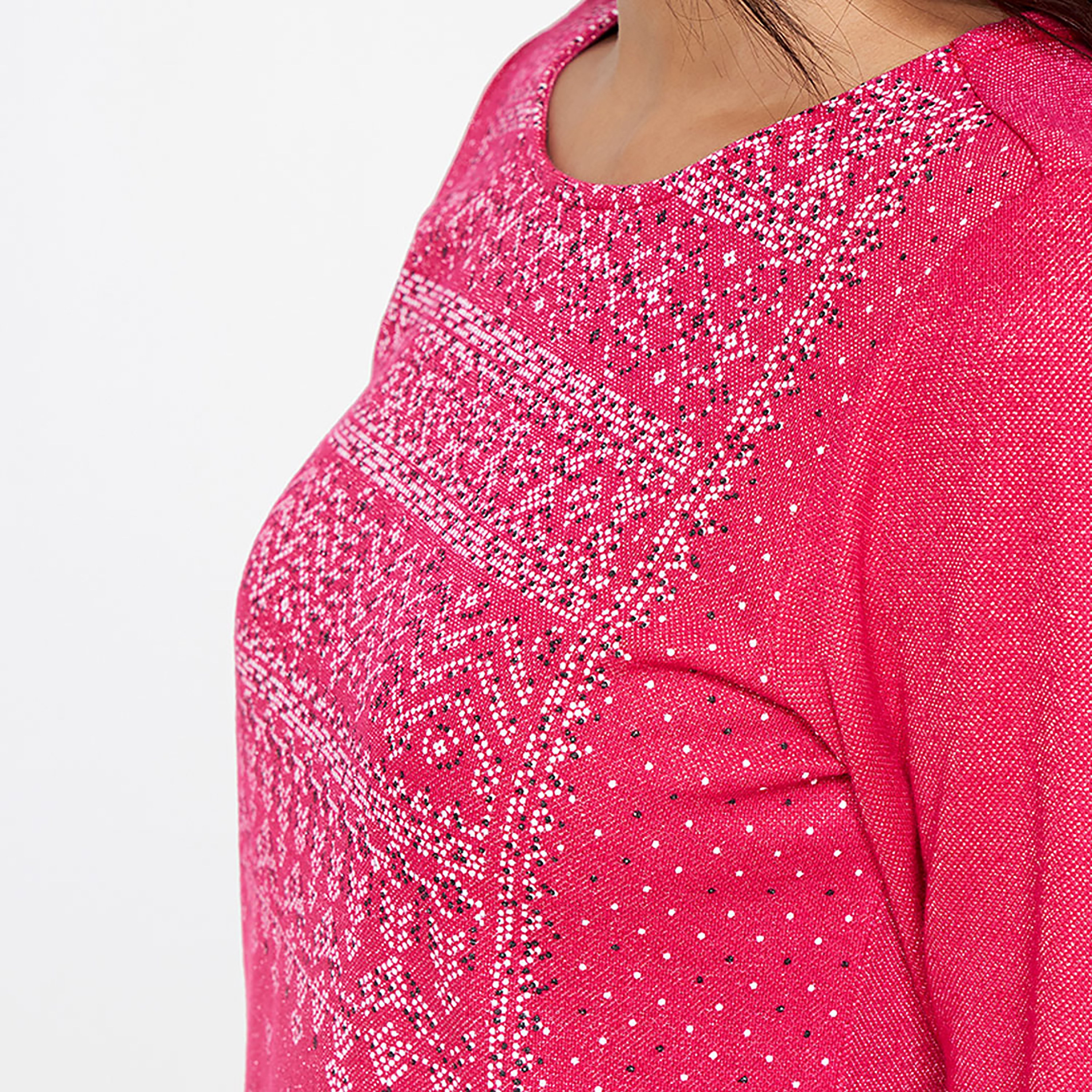 كورتا قطنية مستقيمة من آي تي إس إي ذو مطبوعة برقبة مستديرة-women-clothing-ethnicwear-kurtas-image-9