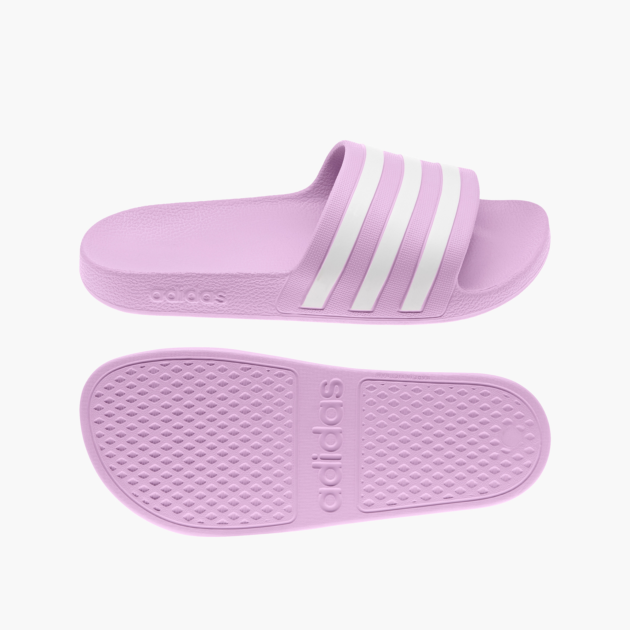 Shop Adidas Women s Textured Slip On Slides Adilette Aqua Online