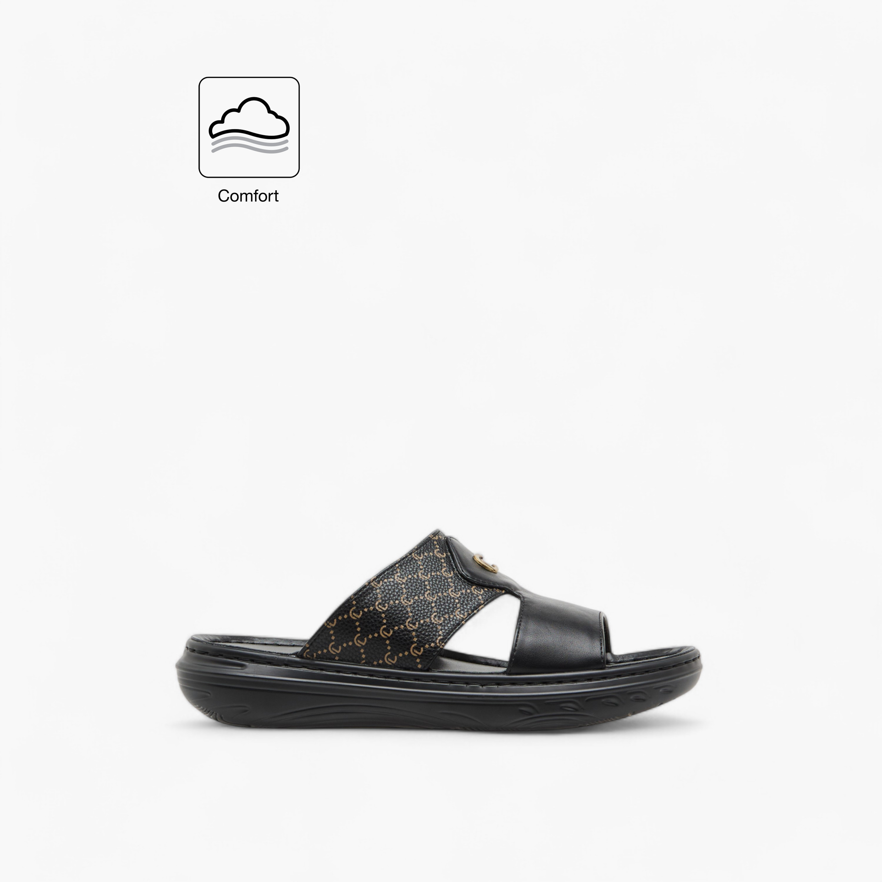 Le Confort Monogram Print Slip-On Arabic Comfort Sandals-men-shoes-sandals-image-2