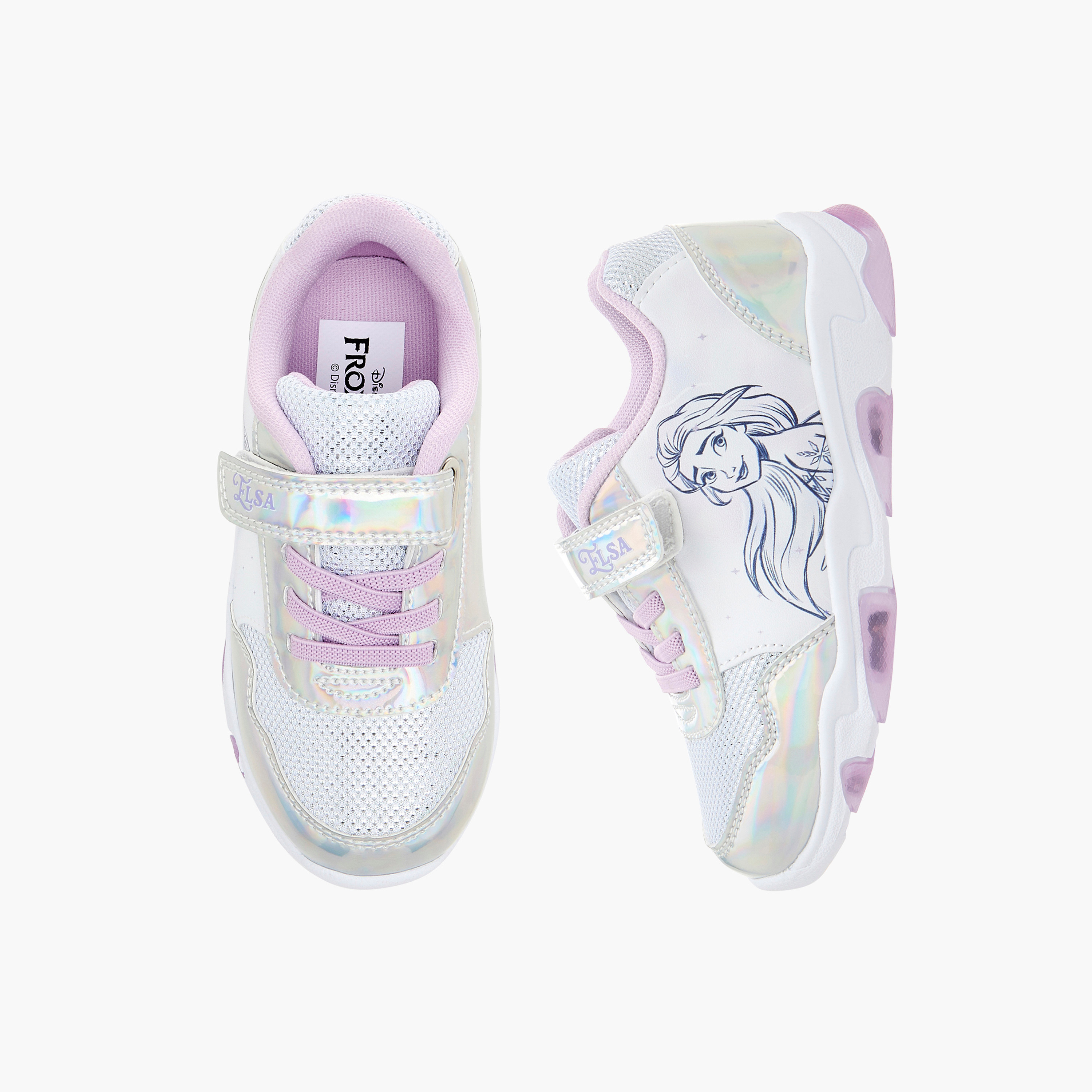 Shop Disney Frozen Print Light-Up Sneakers with Hook and