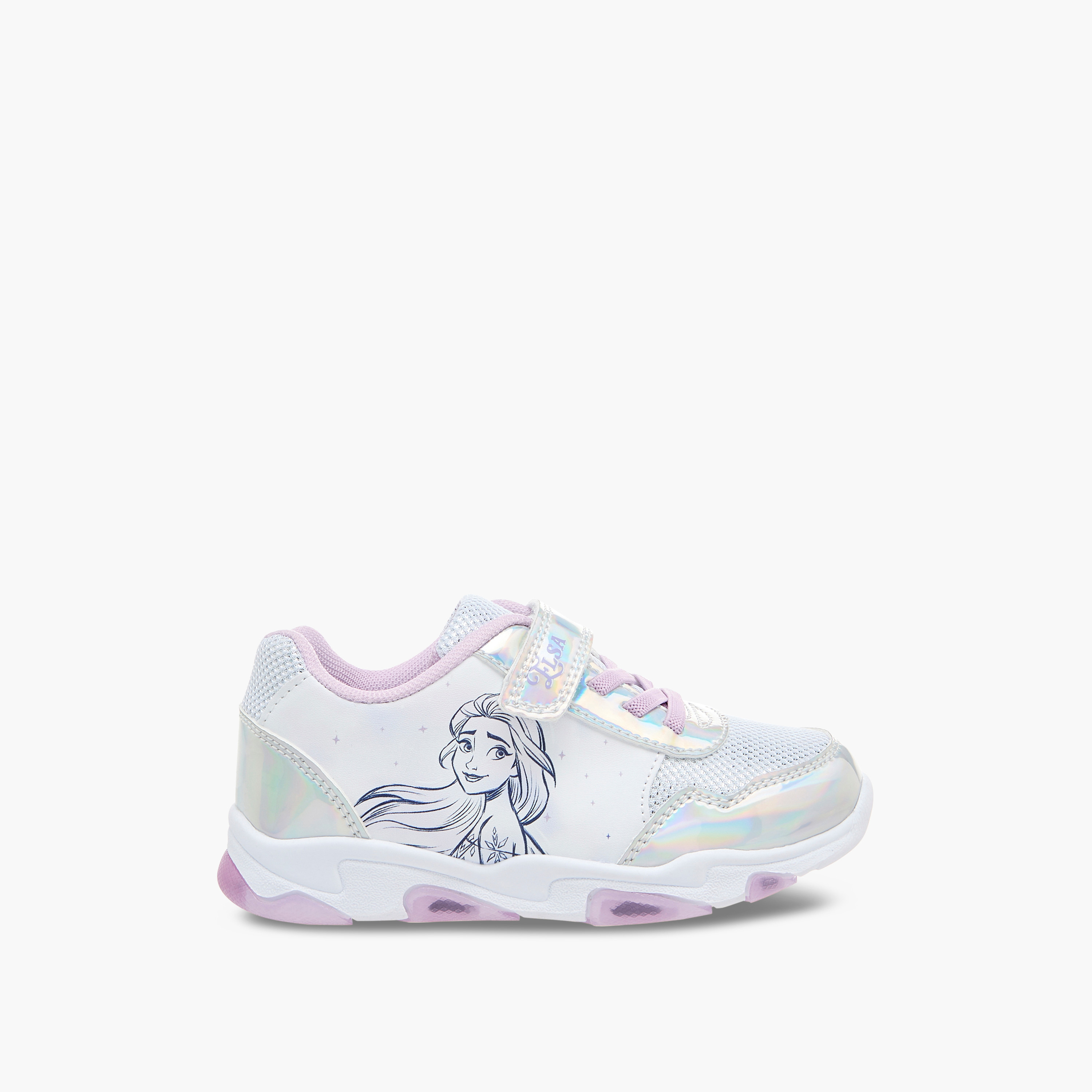 حذاء سنيكرز مضيئ بشريط إغلاق لاصق وطبعات فروزن من ديزني-girls-shoes-sneakers-image-4