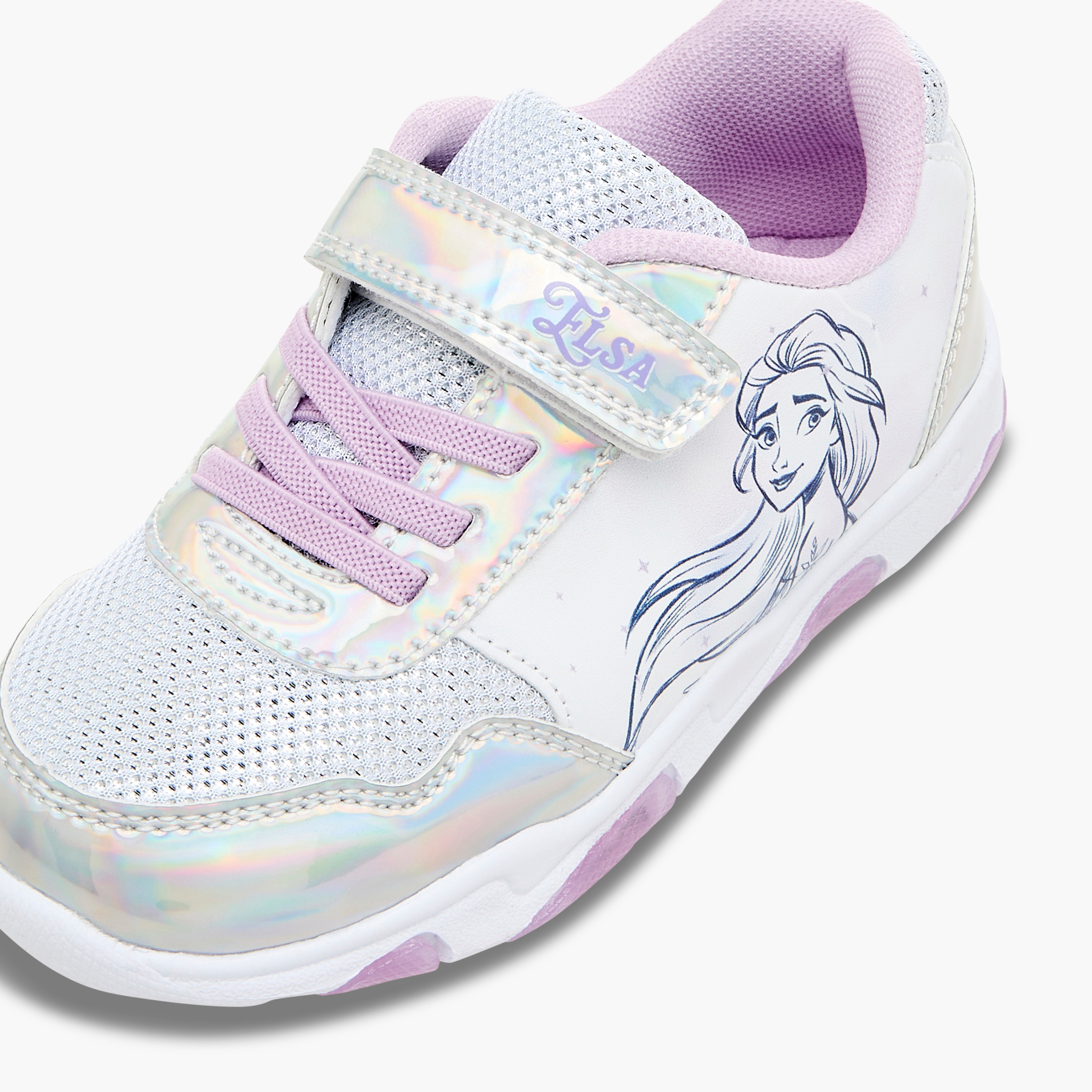 حذاء سنيكرز مضيئ بشريط إغلاق لاصق وطبعات فروزن من ديزني-girls-shoes-sneakers-image-3