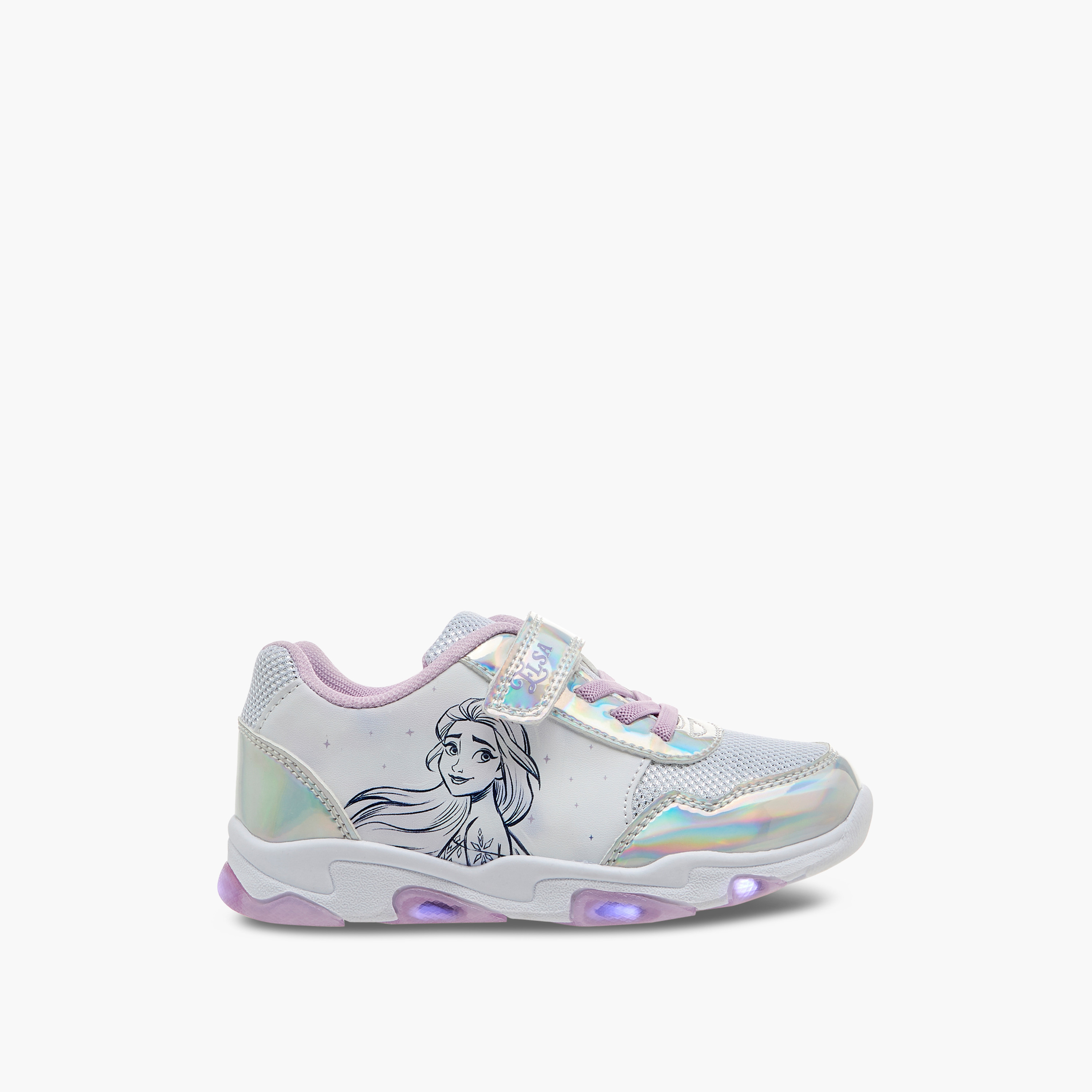 حذاء سنيكرز مضيئ بشريط إغلاق لاصق وطبعات فروزن من ديزني-girls-shoes-sneakers-image-1