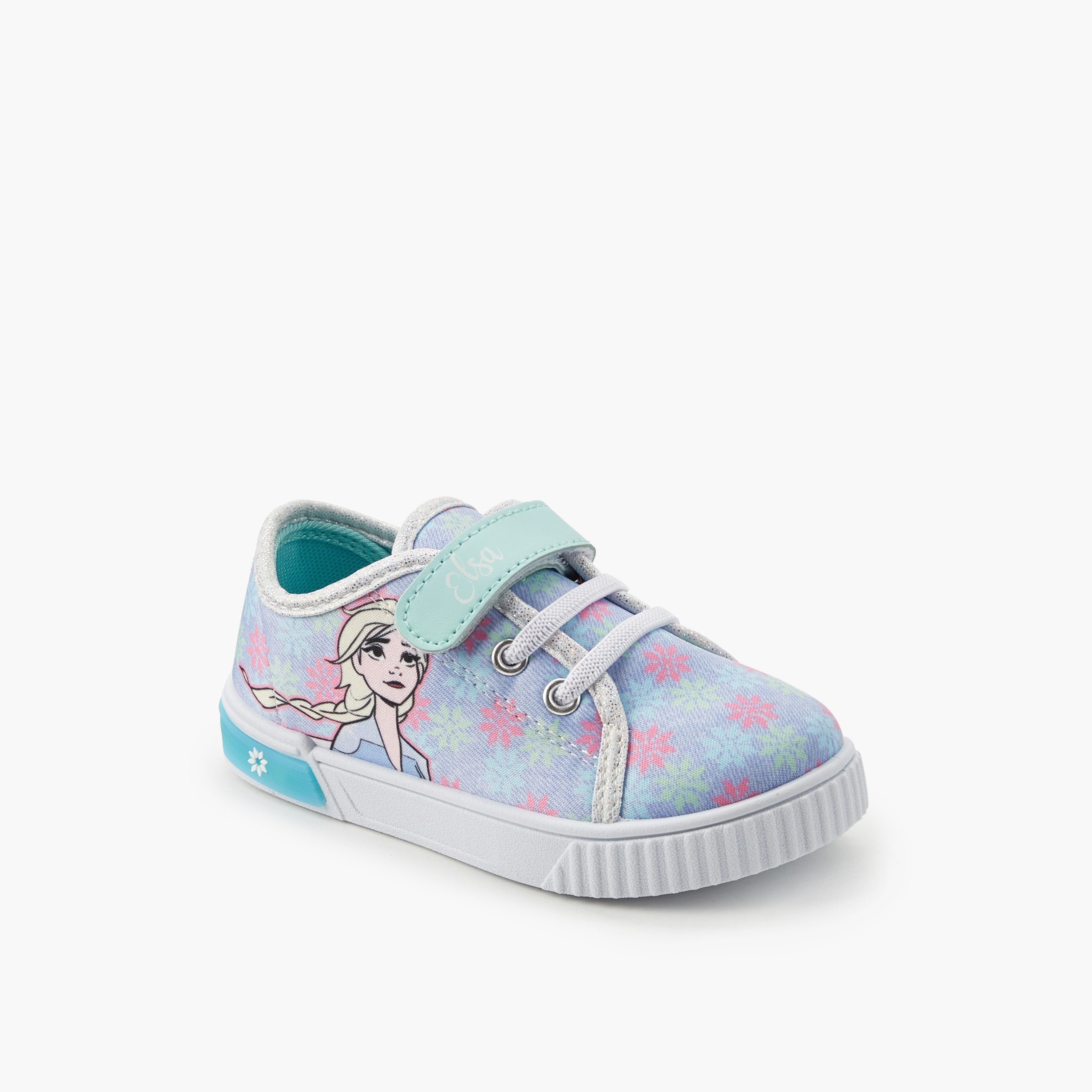 حذاء سنيكرز طول الكاحل بشريط إغلاق لاصق وطبعات فروزن للبنات من ديزني-girls-shoes-sneakers-image-2
