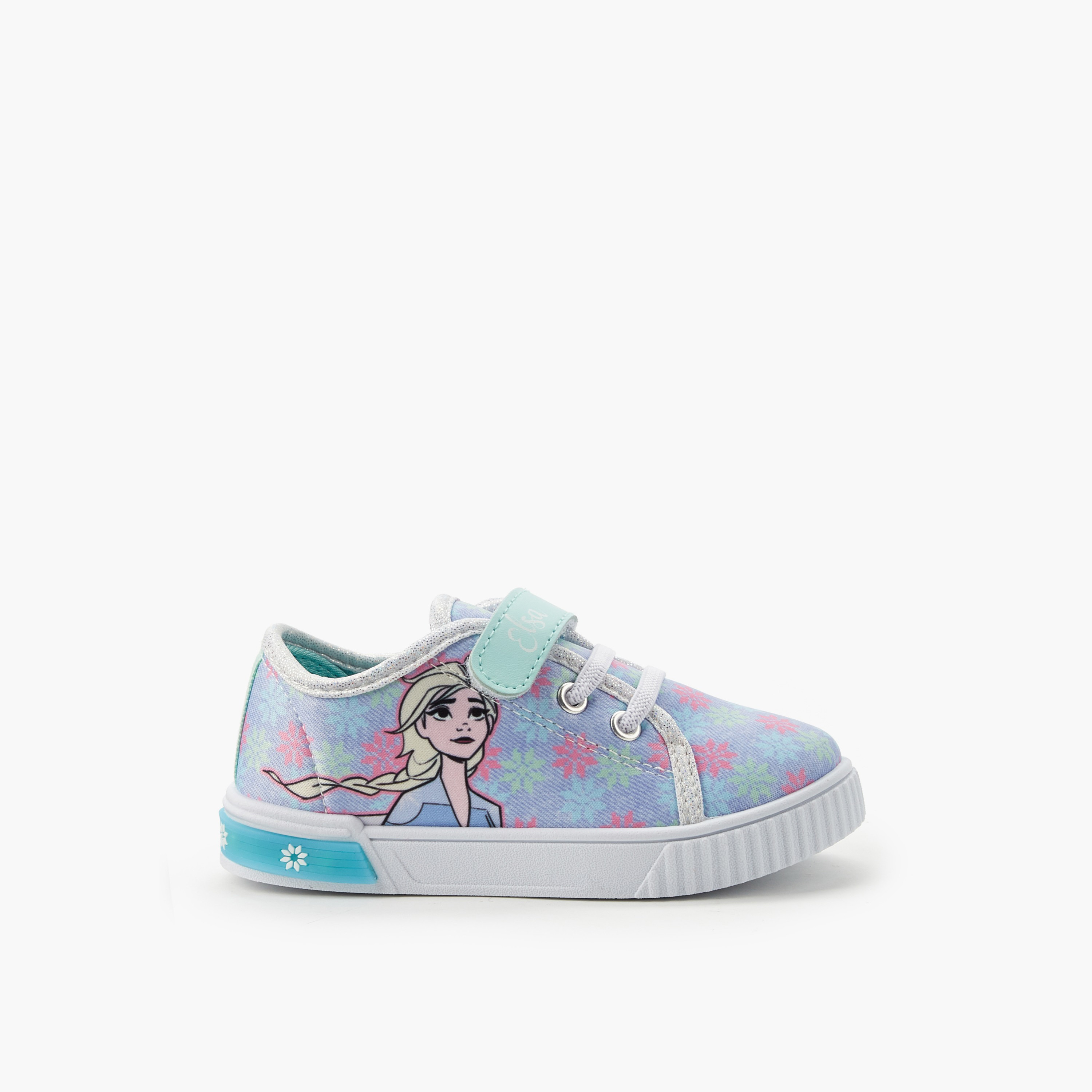 حذاء سنيكرز طول الكاحل بشريط إغلاق لاصق وطبعات فروزن للبنات من ديزني-girls-shoes-sneakers-image-3