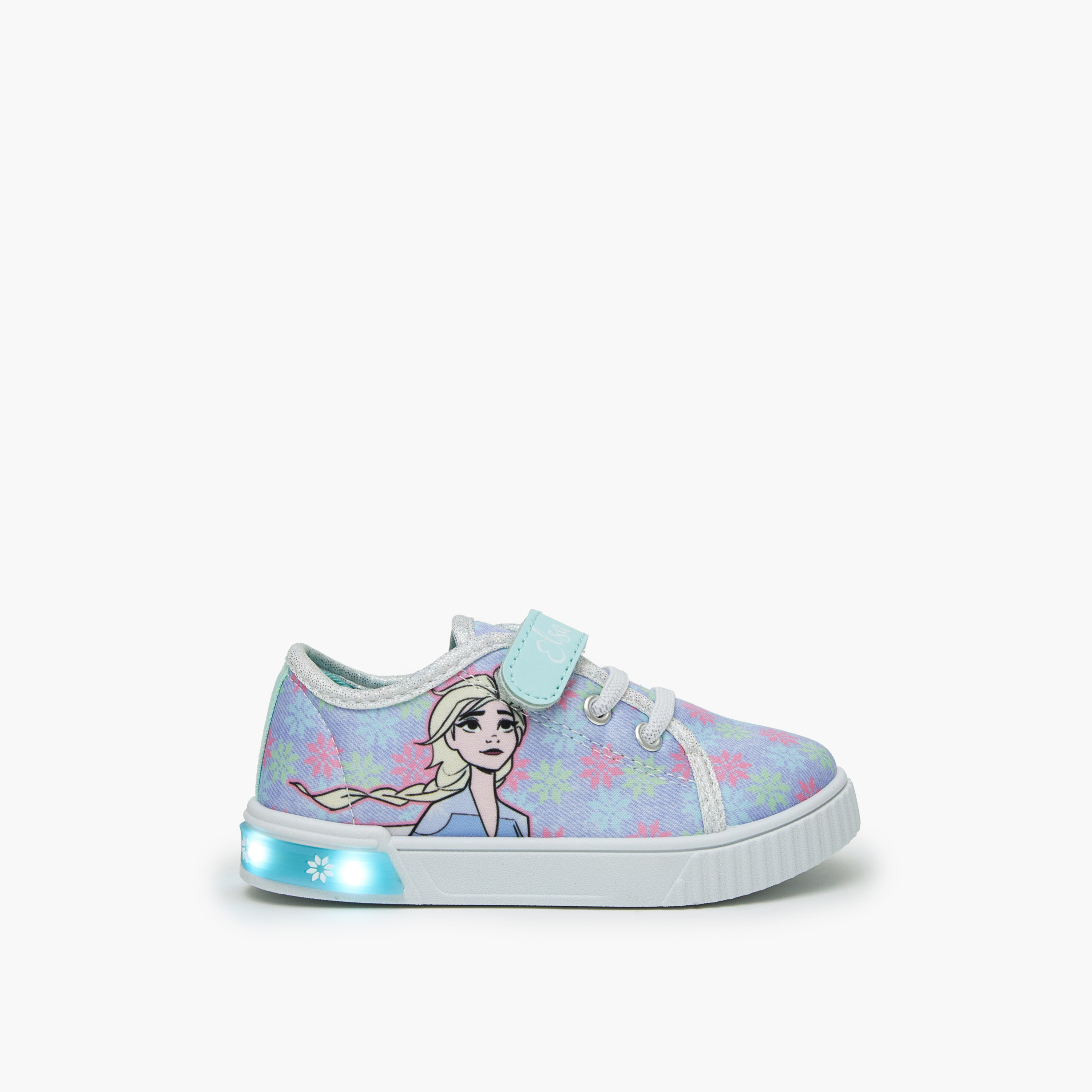 حذاء سنيكرز طول الكاحل بشريط إغلاق لاصق وطبعات فروزن للبنات من ديزني-girls-shoes-sneakers-image-6