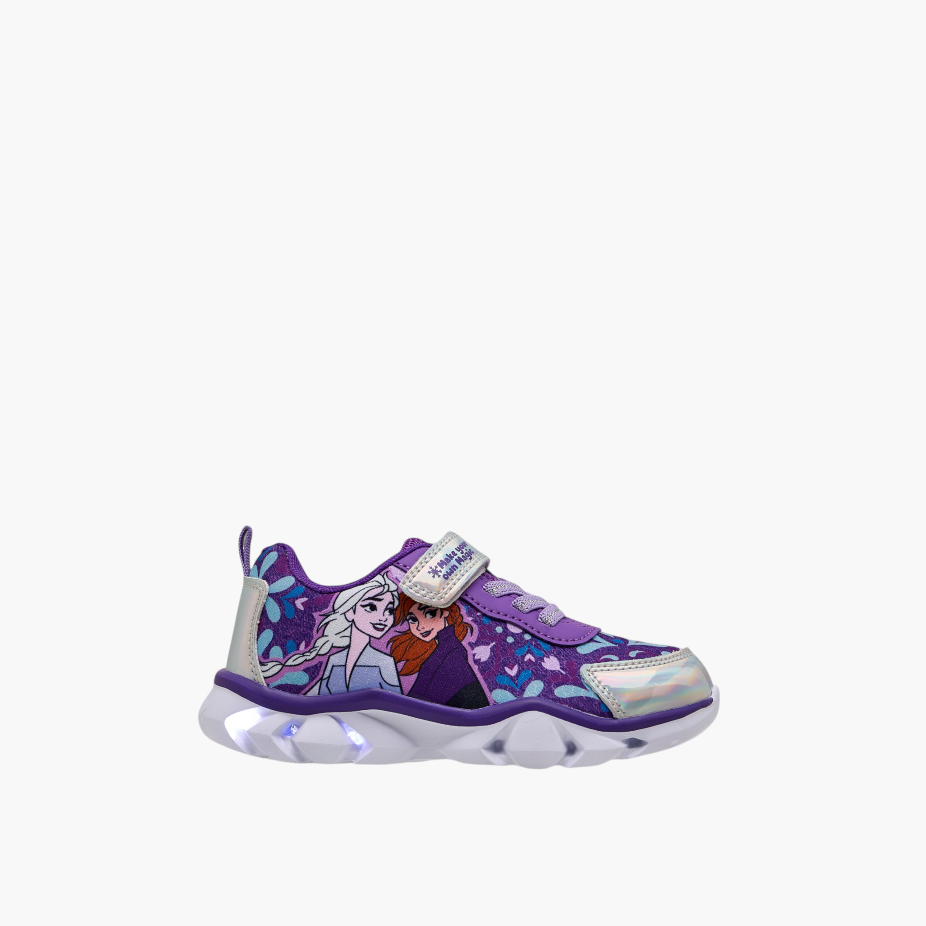 Disney Girls Frozen Hook & Loop Light-Up Ankle Sneakers-girls-shoes-sneakers-image-4