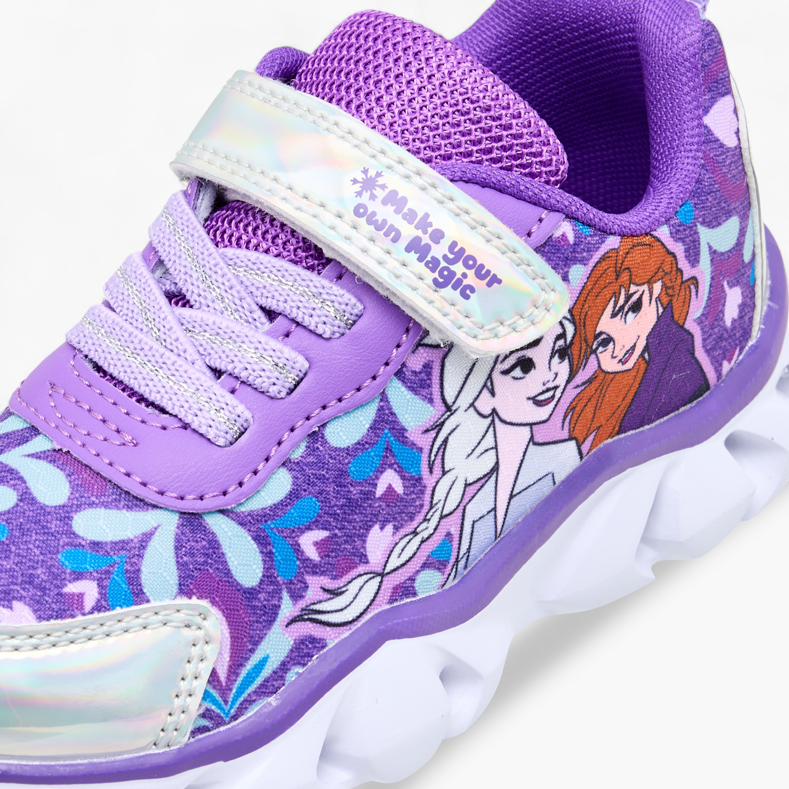 Disney Girls Frozen Hook & Loop Light-Up Ankle Sneakers-girls-shoes-sneakers-image-5