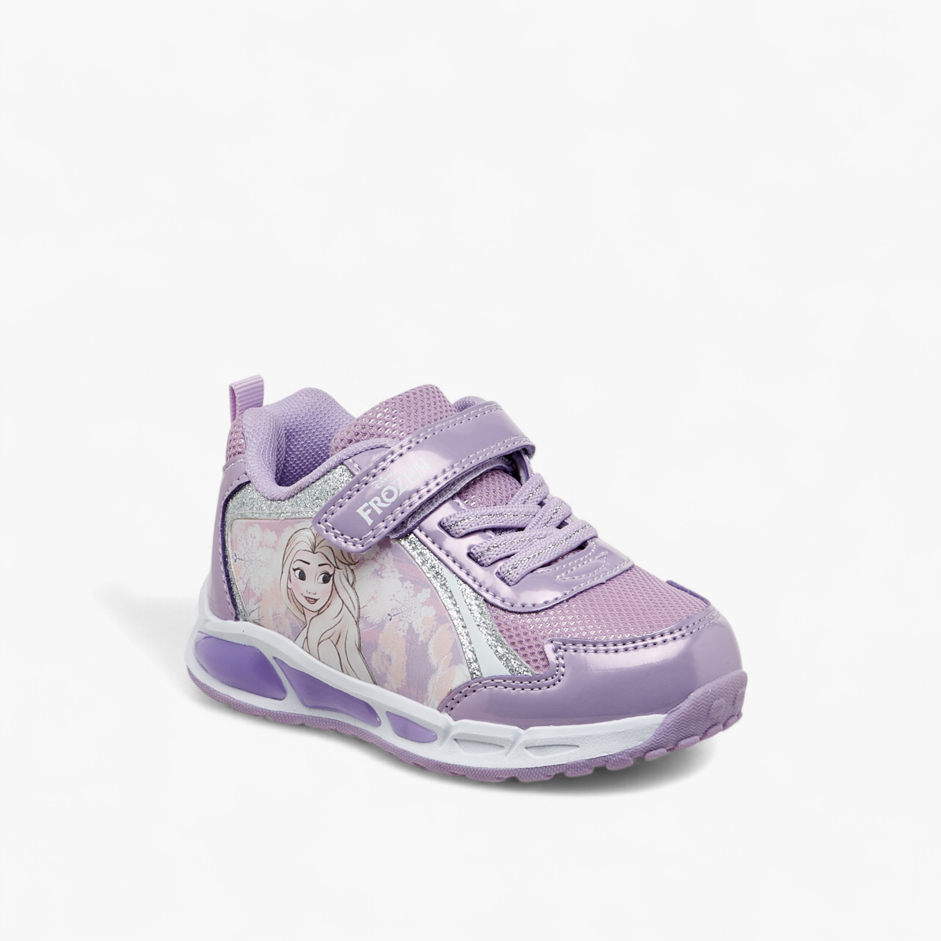 Disney Frozen Print Light-Up Sneakers with Hook and Loop Closure-girls-shoes-sneakers-image-2