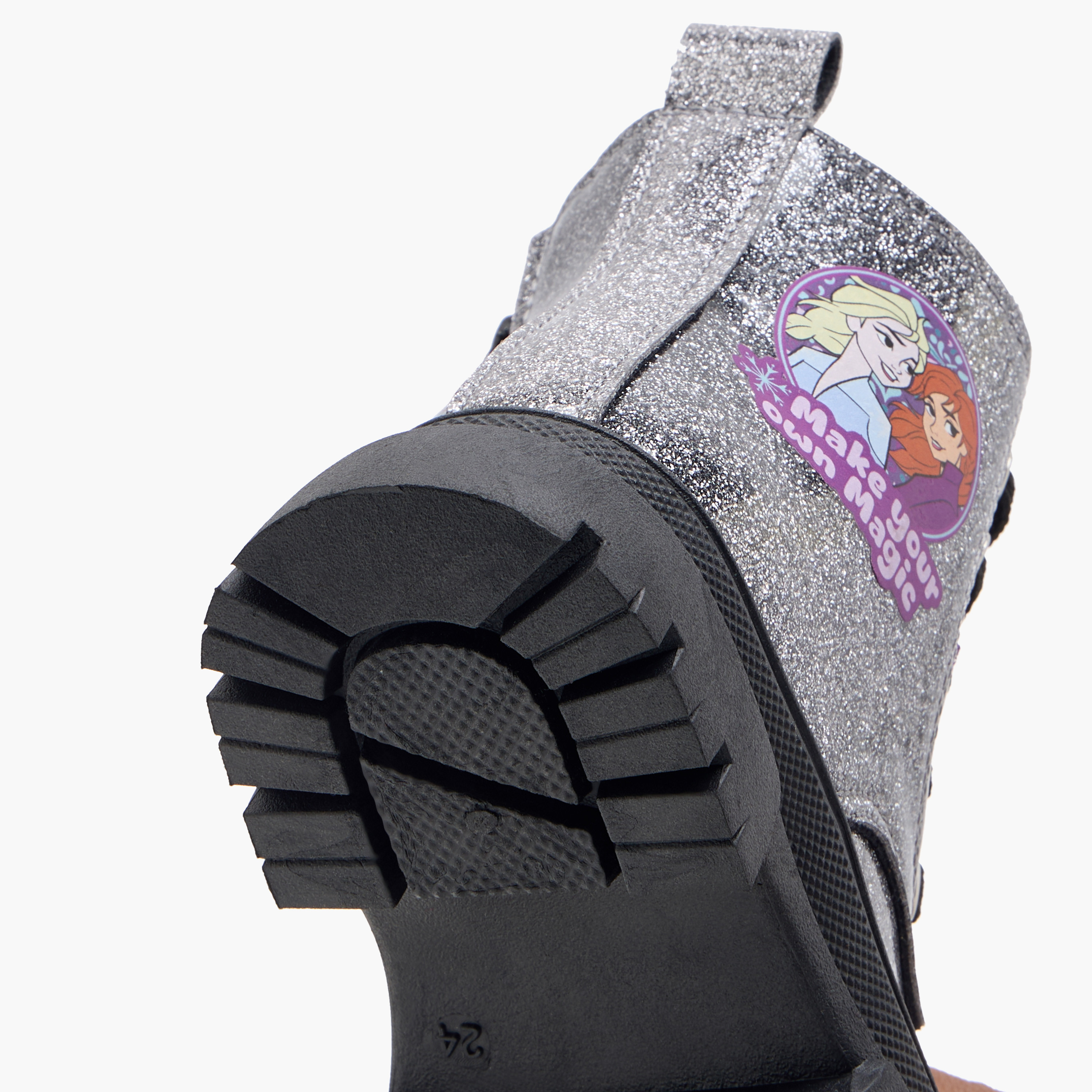 Disney Frozen Print Ankle Boots with Zip Closure-girls-shoes-boots-image-5