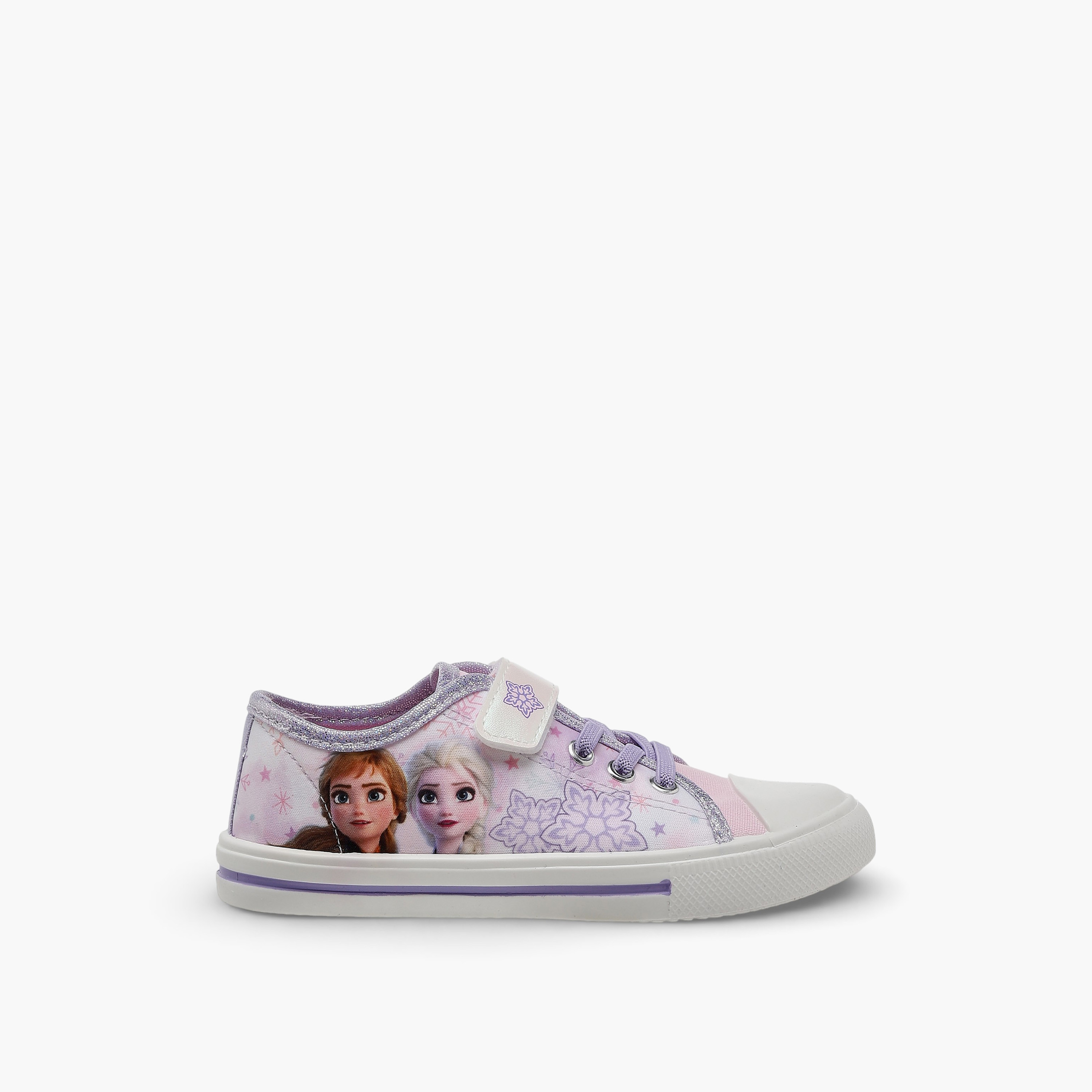 Girls Frozen Print Hook & Loop Ankle Sneakers-girls-shoes-sneakers-image-3