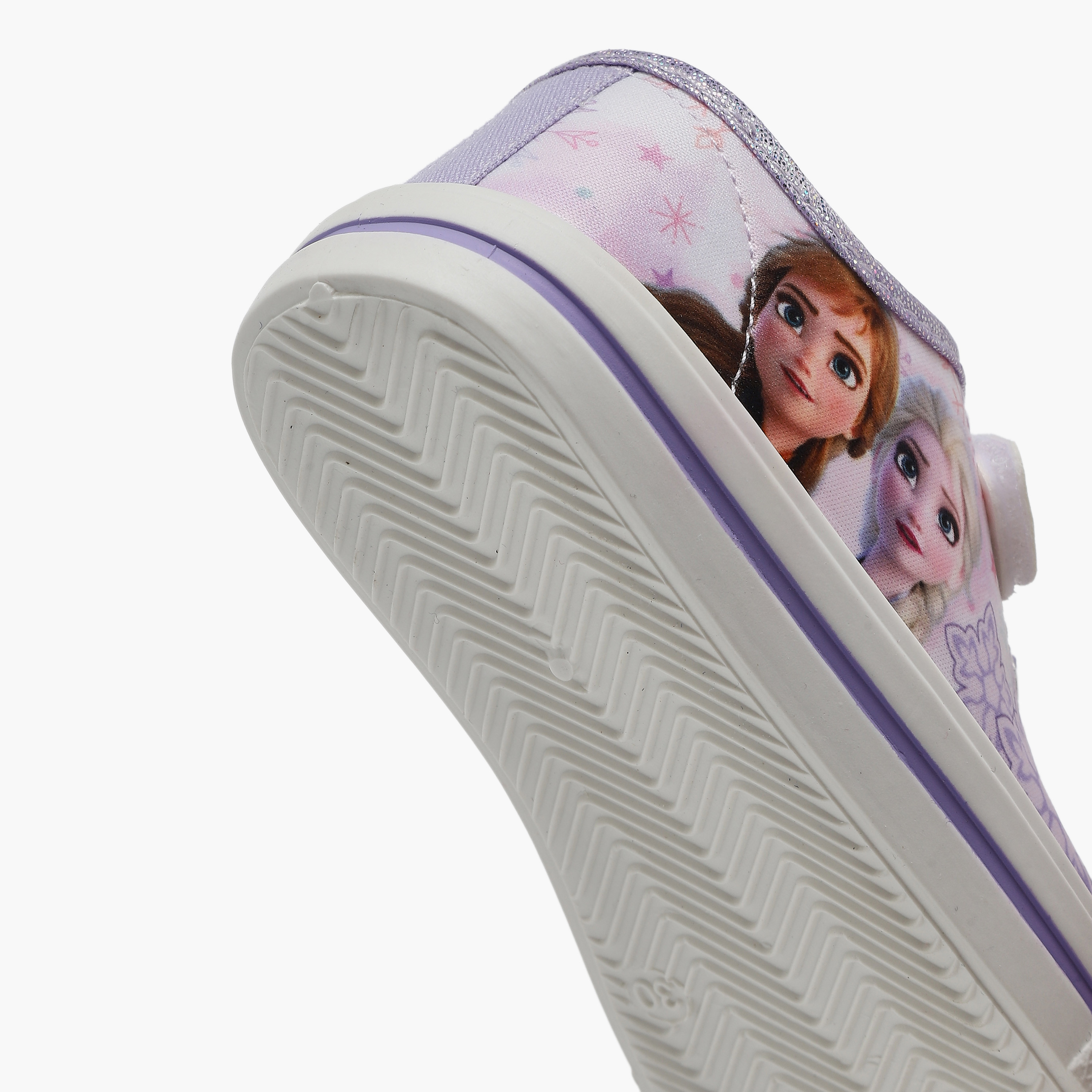 Girls Frozen Print Hook & Loop Ankle Sneakers-girls-shoes-sneakers-image-5