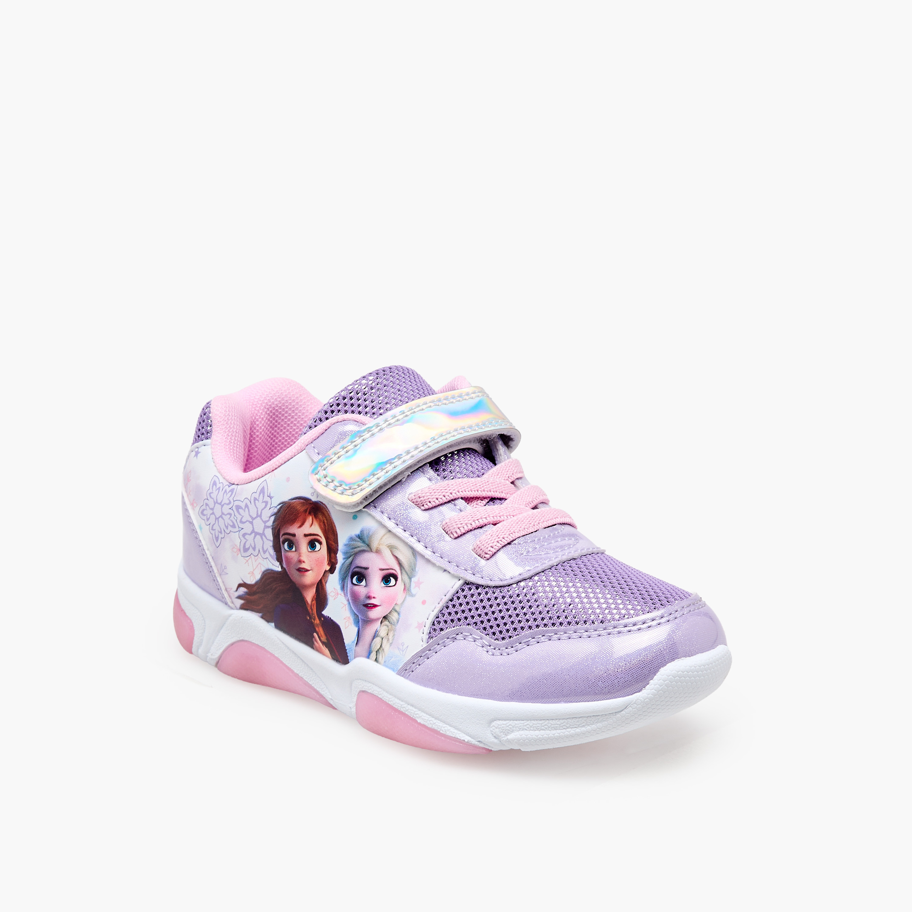 Disney Girls Frozen Print Light-Up Ankle Sneakers-girls-shoes-sneakers-image-2