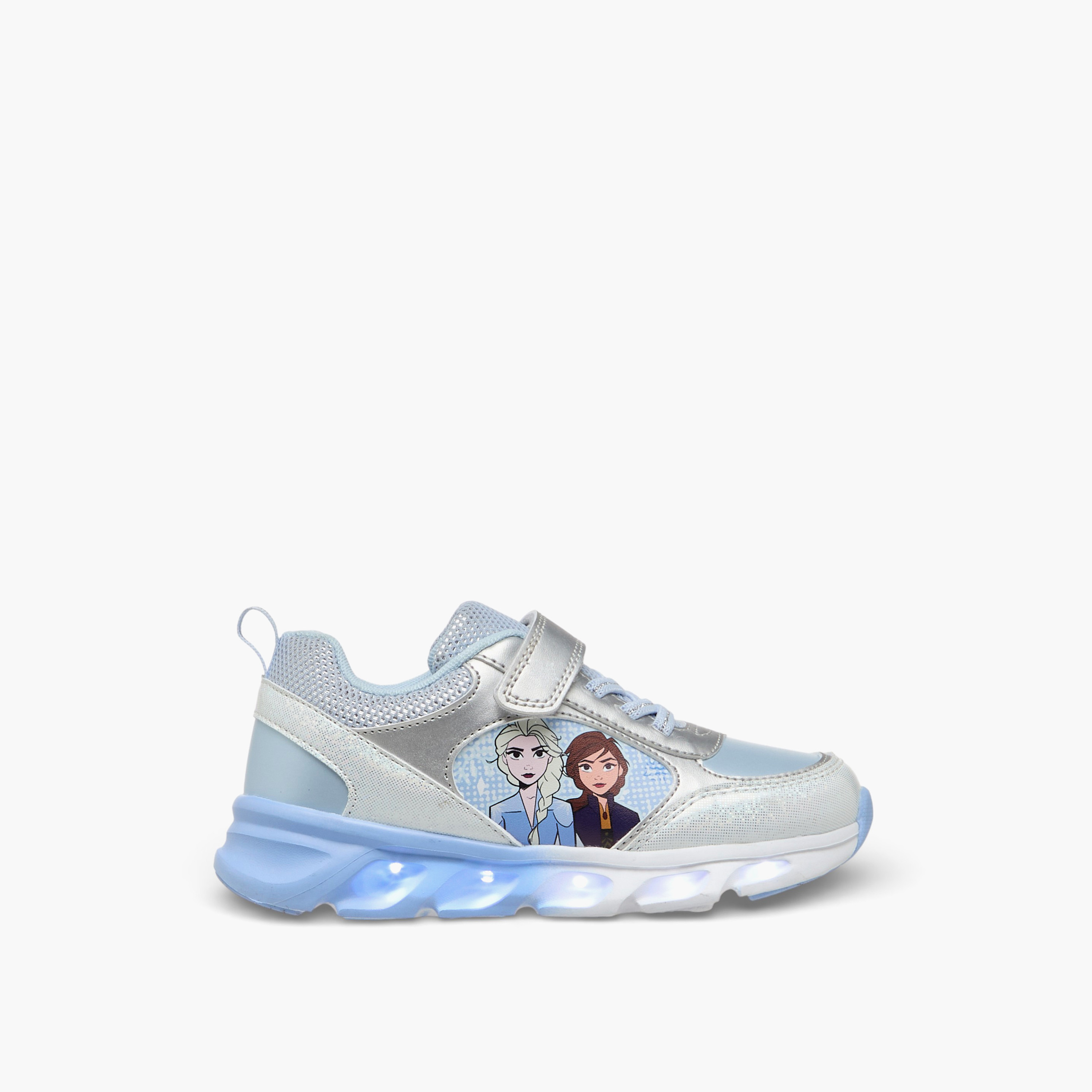 حذاء سنيكرز طول الكاحل مضيء بطبعات فروزن للبنات من ديزني-girls-shoes-sneakers-image-1