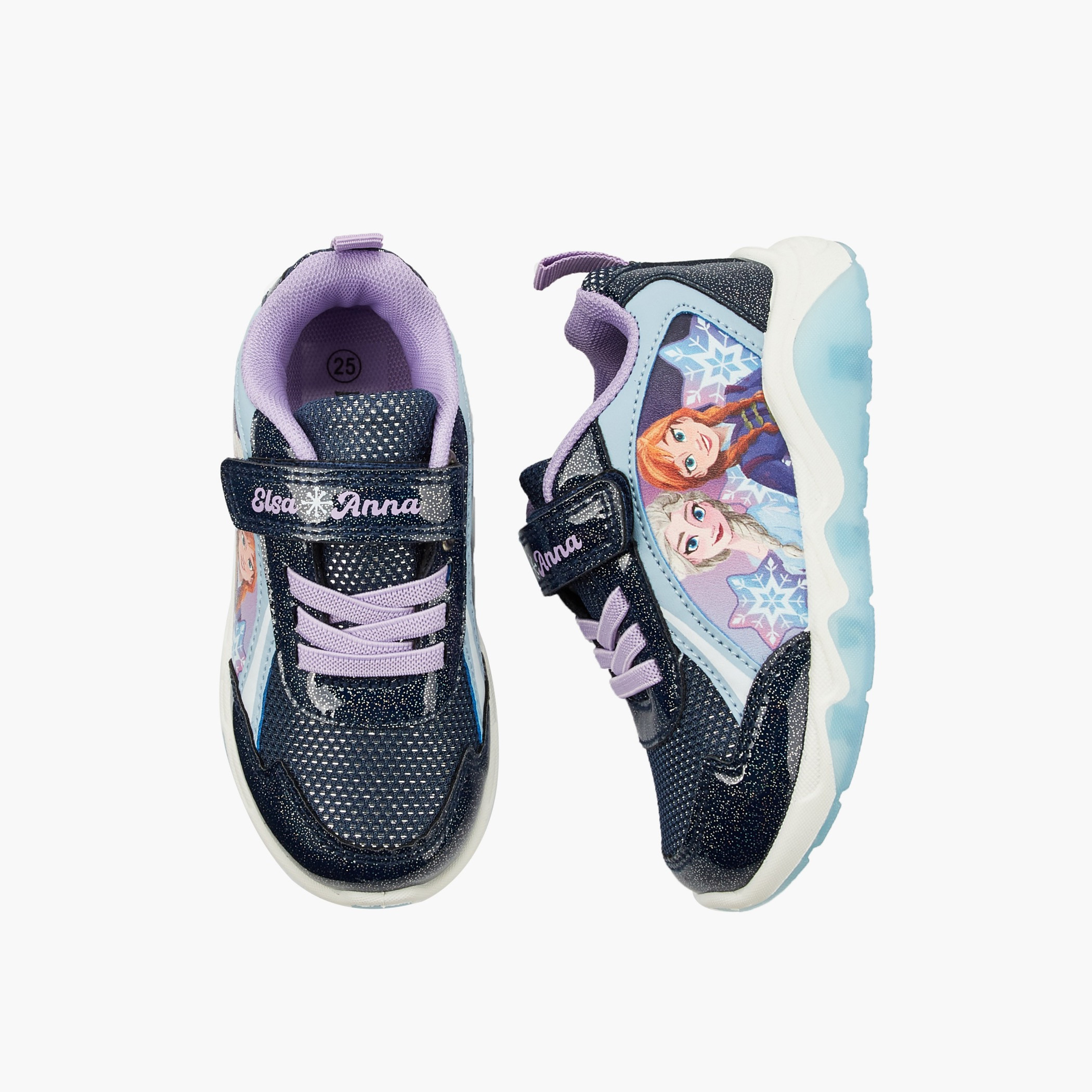 حذاء سنيكرز طول الكاحل مضيء بطبعات فروزن للبنات من ديزني-girls-shoes-sneakers-image-1