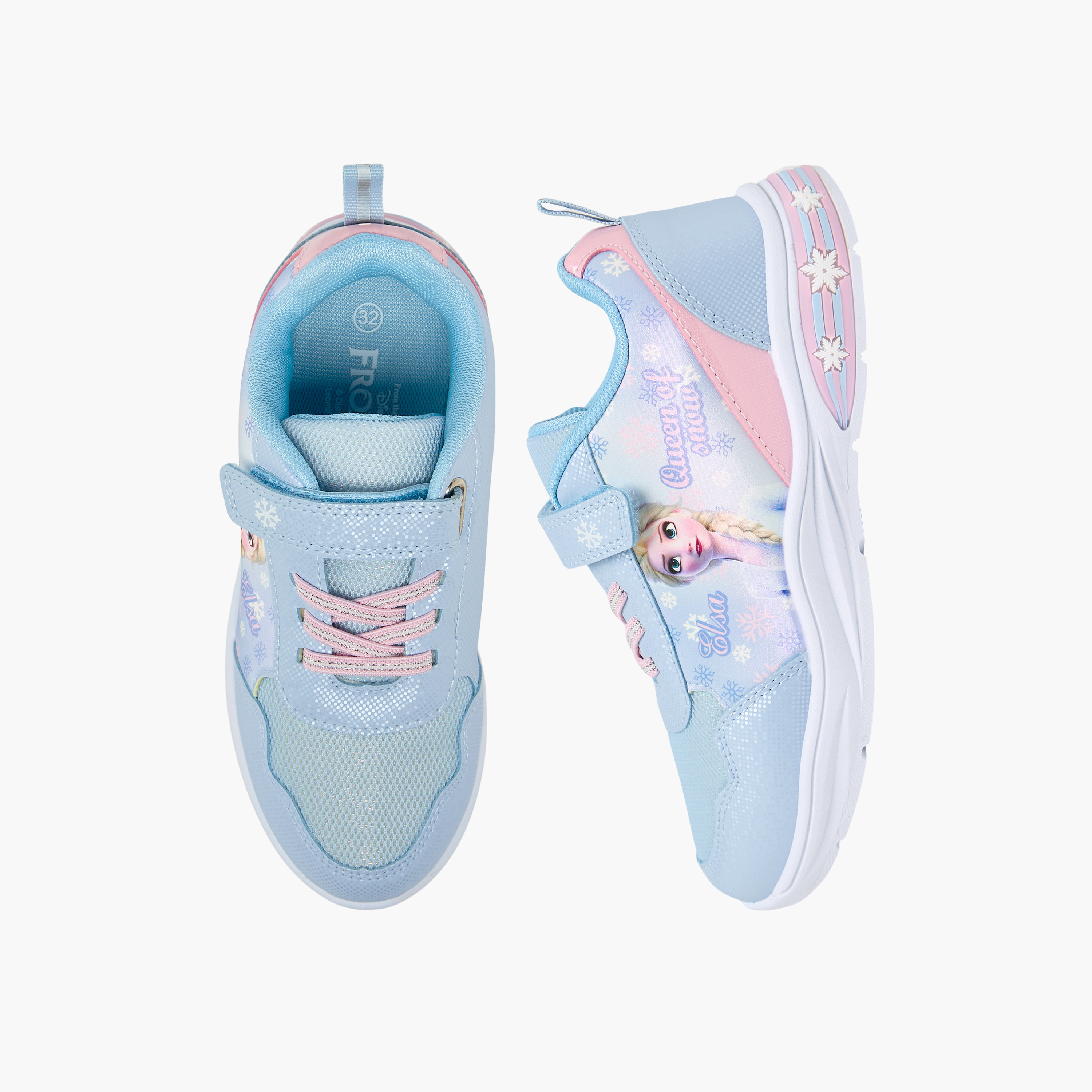 حذاء رياضي بشريط إغلاق وطبعات للفتيات-girls-shoes-sneakers-image-1
