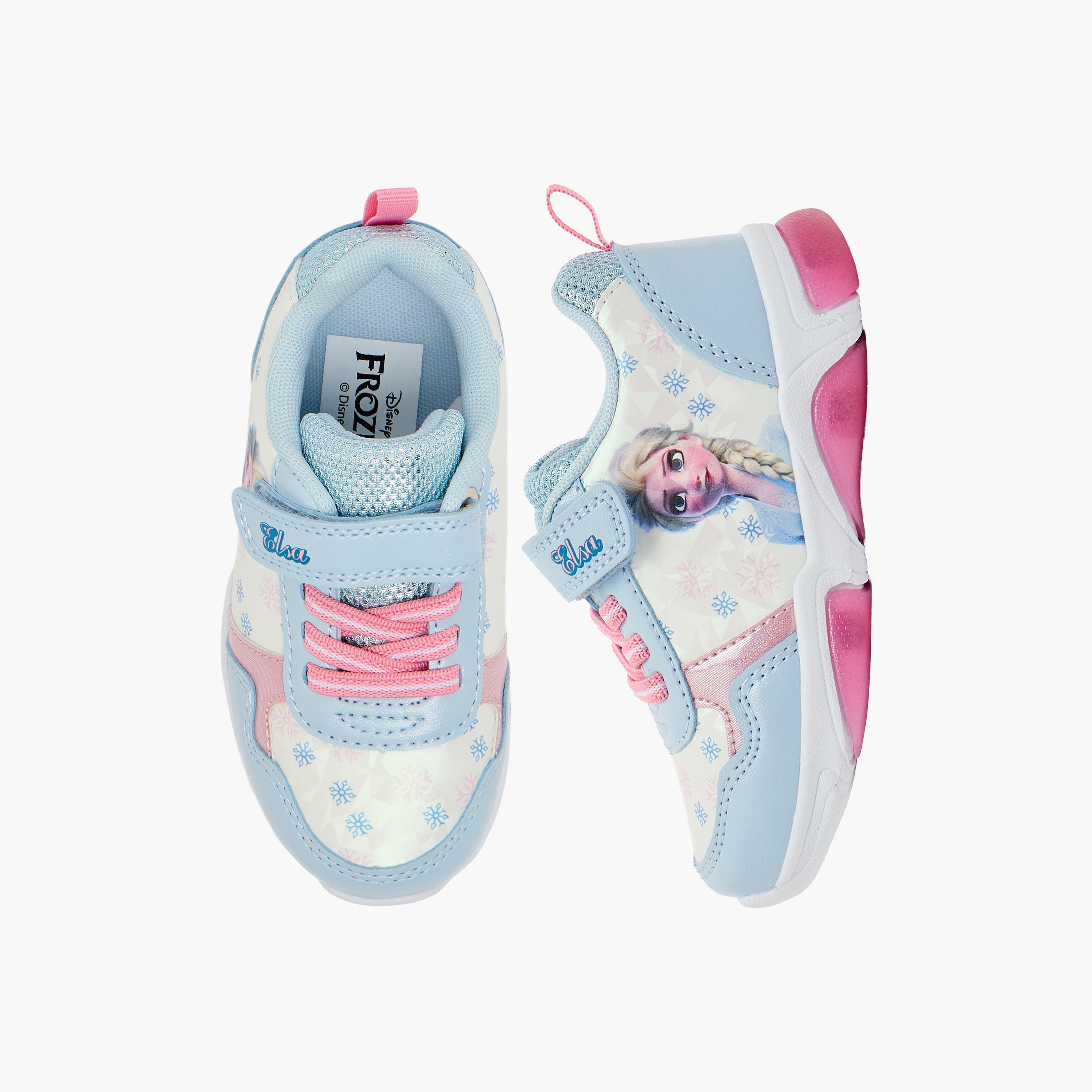 Disney Girls Elsa Print Light-Up Ankle Sneakers-girls-shoes-sneakers-image-1