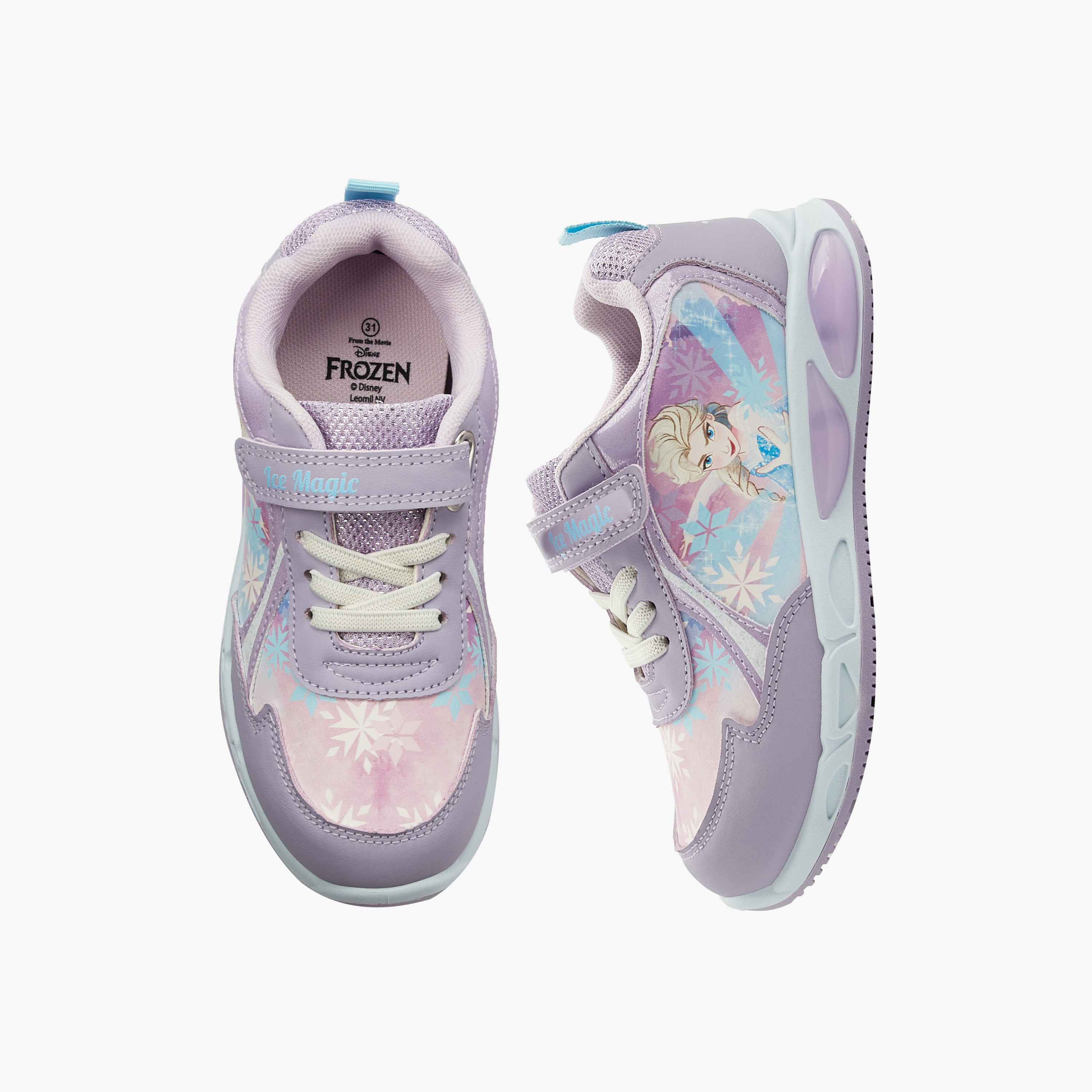 حذاء سنيكرز مضيء بطبعات إلسا للبنات من ديزني-girls-shoes-sneakers-image-1