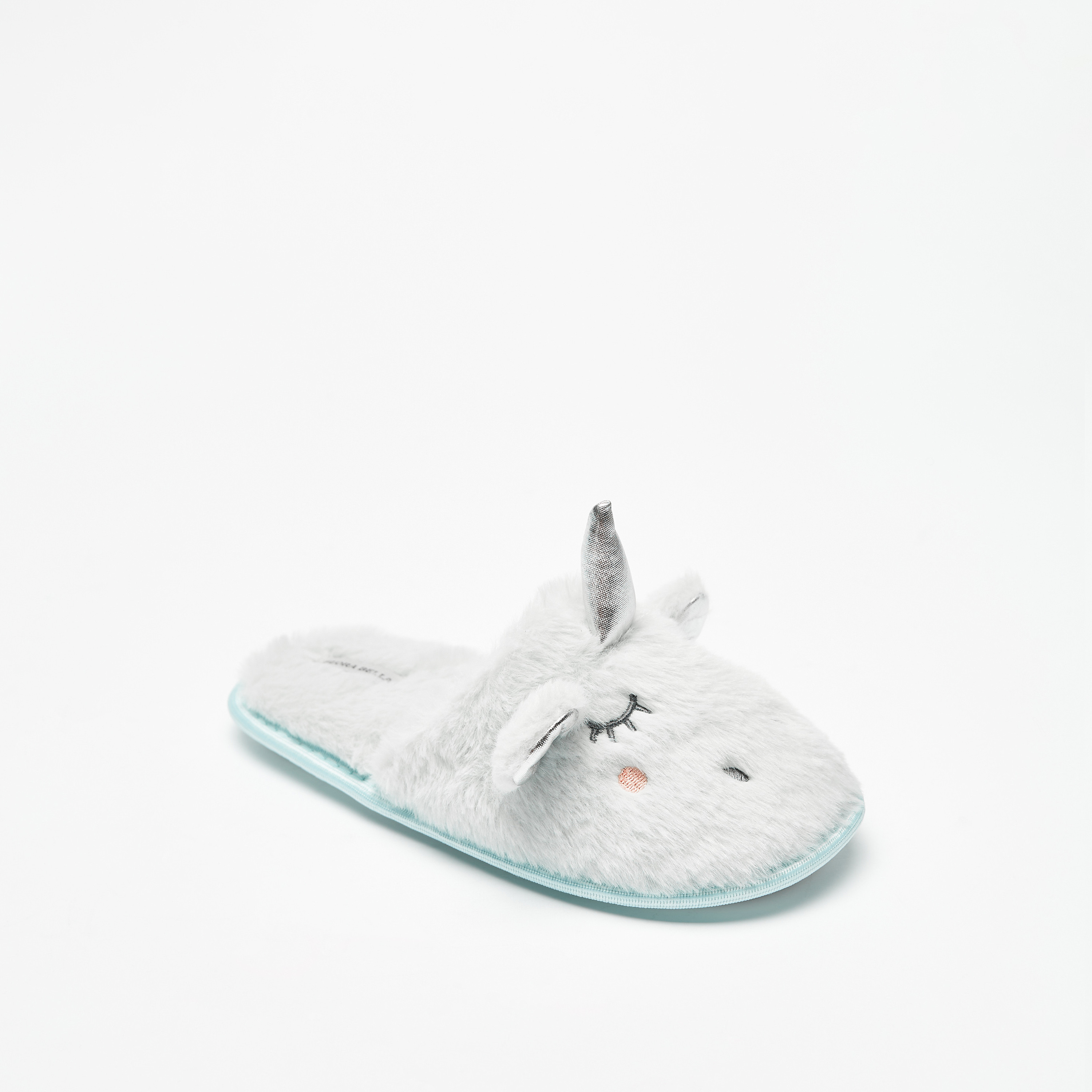 Buy Floral Bella Plush Unicorn Applique Detail Bedroom Mules Online for Girls Centrepoint KSA