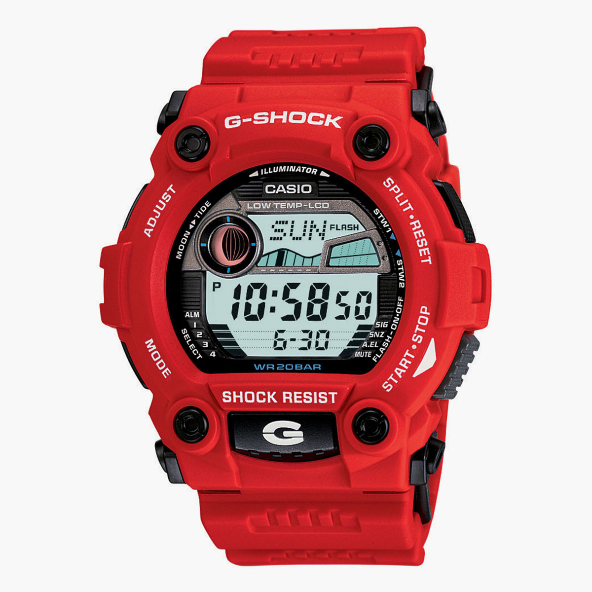 Casio red store illuminator watch