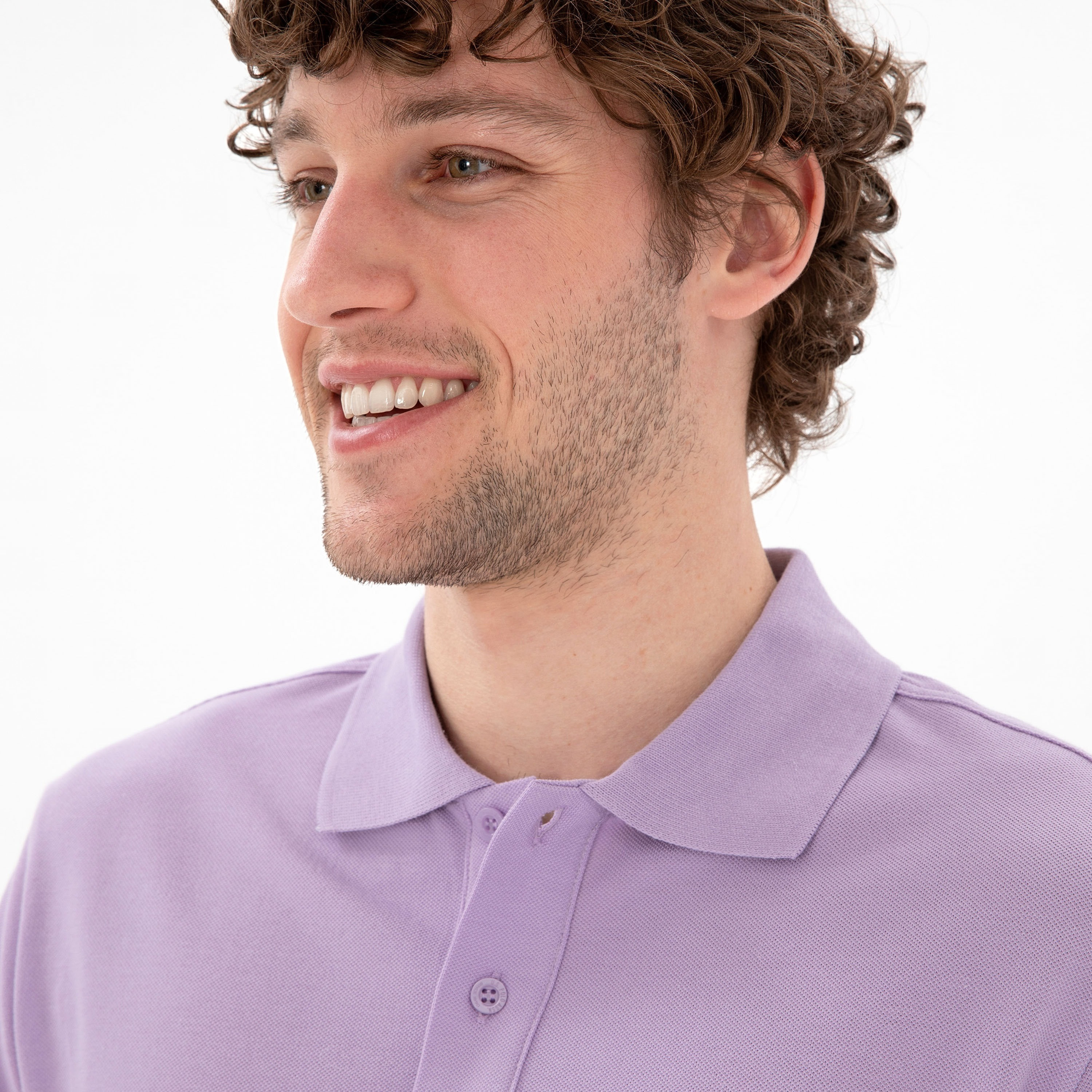 تي شيرت بولو رجالي، بقصة ضيقة وياقة سادة وأكمام قصيرة من يو إس بولو أسسن-men-clothing-tshirtsandpolos-polos-image-20