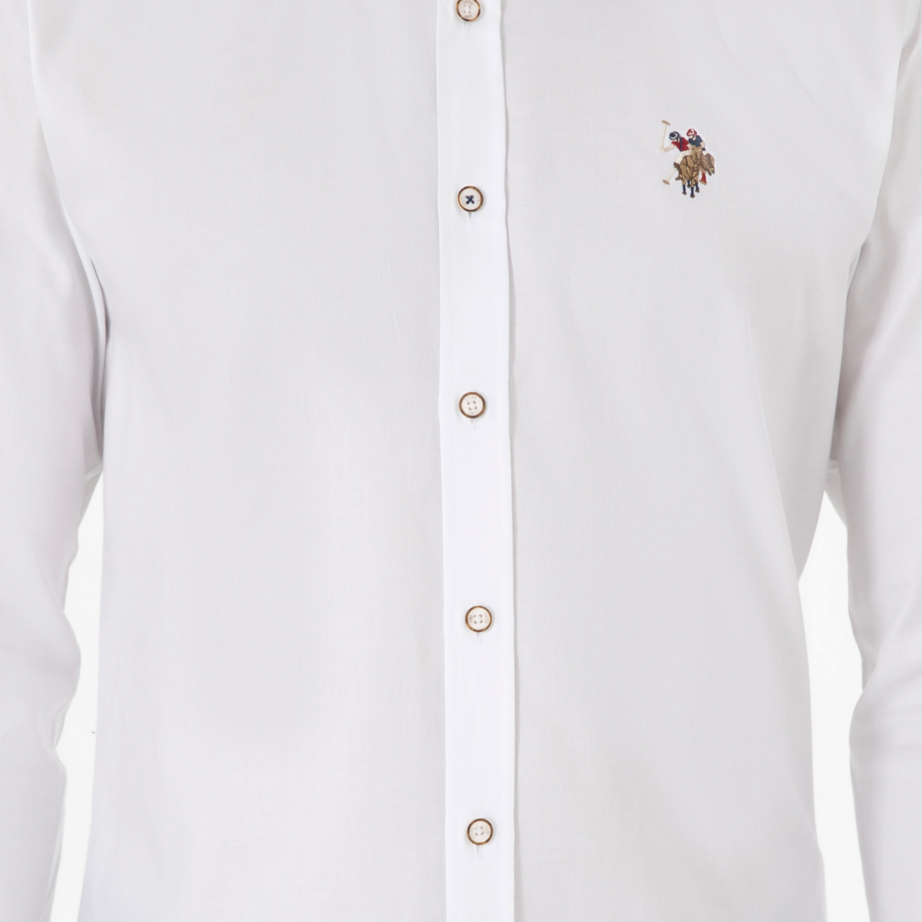 U.S. Polo Assn Slim Fit Plain Button-Down Collar Long Sleeves Men's Shirt-men-clothing-shirts-image-6