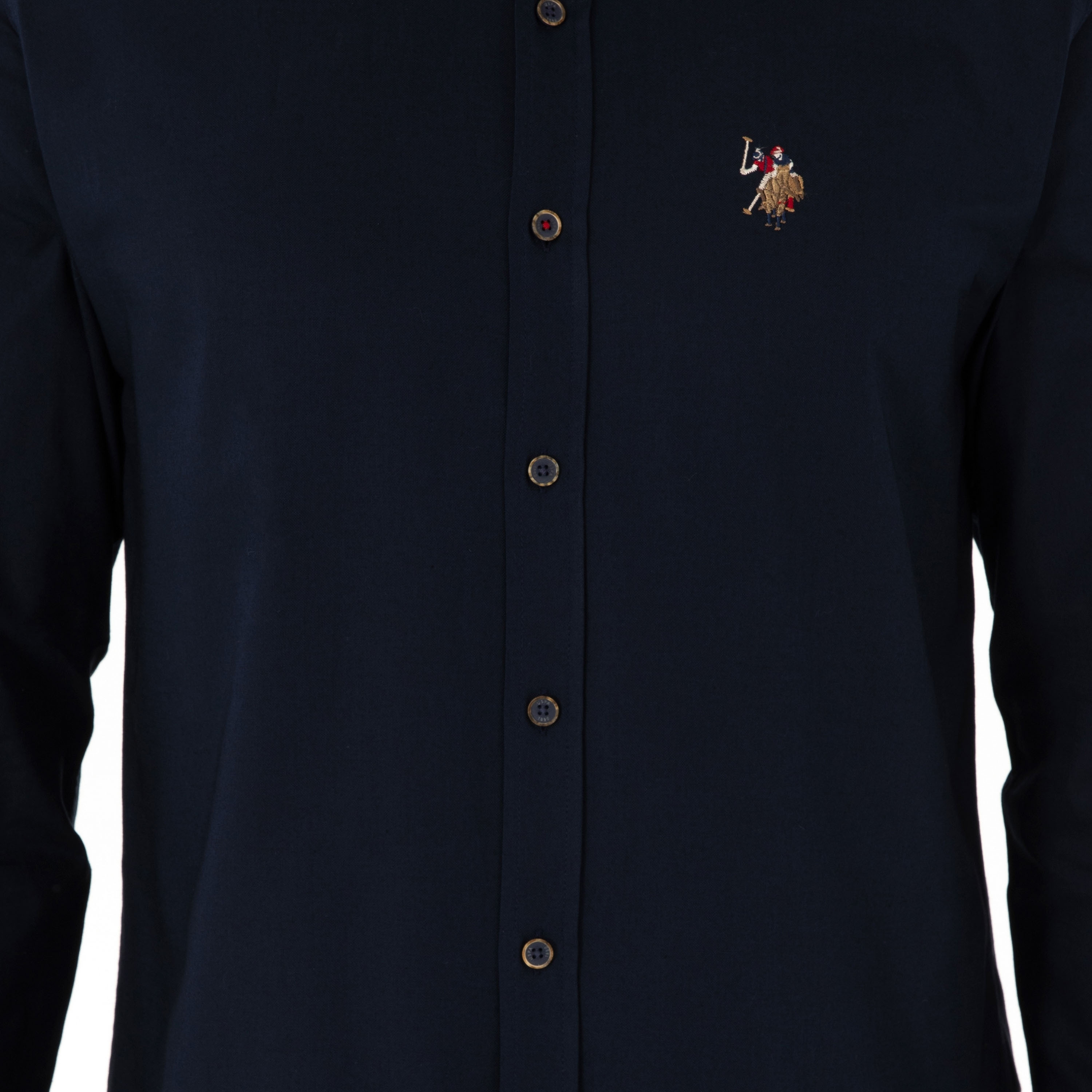 U.S. Polo Assn Regular Fit Plain Button-Down Collar Long Sleeves Men's Shirt-men-clothing-shirts-image-10