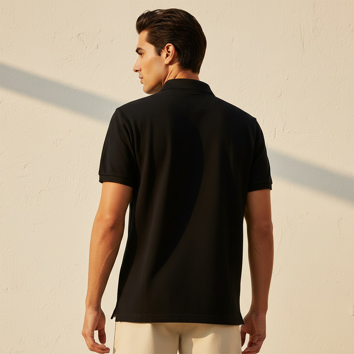 تي شيرت بولو رجالي، بقصة ضيقة وياقة سادة وأكمام قصيرة من يو إس بولو أسسن-men-clothing-tshirtsandpolos-polos-image-10