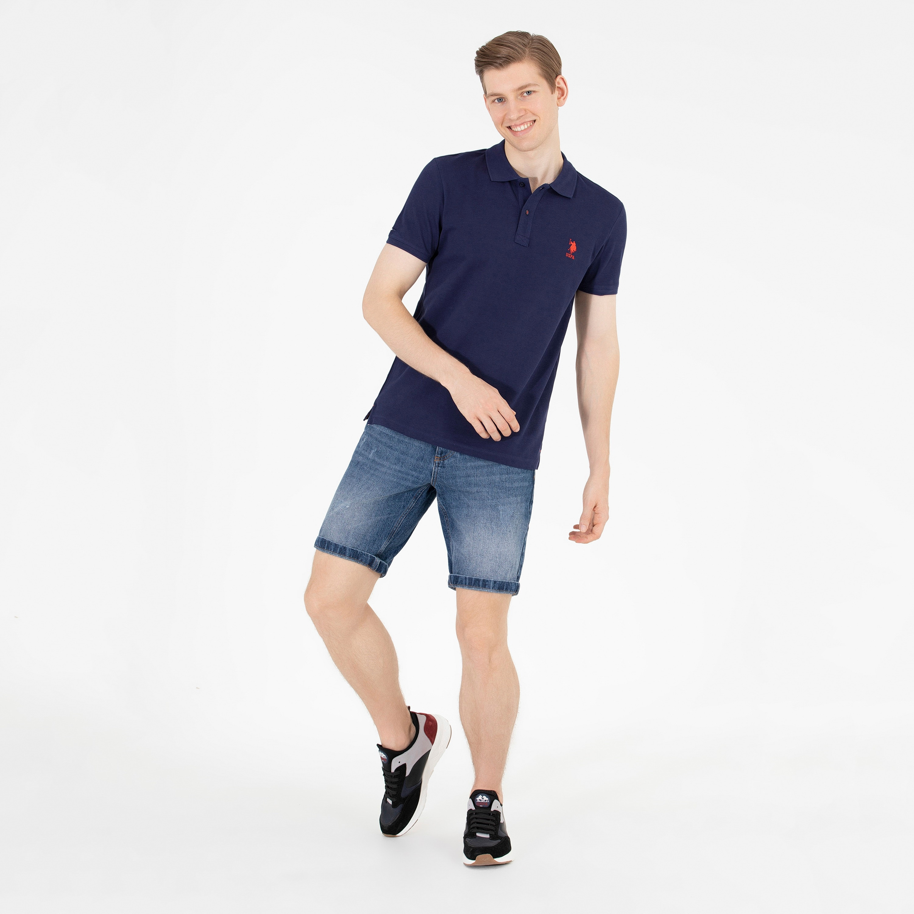 U.S. Polo Assn Plain Collared Short Sleeves Men's Polo T-Shirt-men-clothing-tshirtsandpolos-polos-image-2