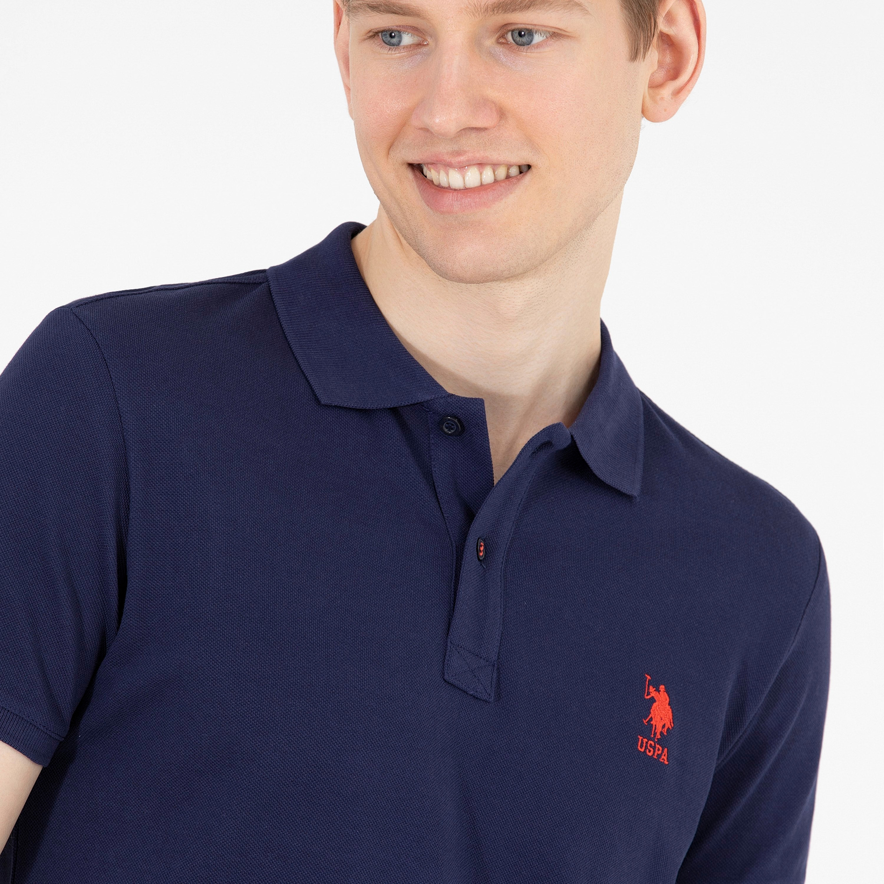 U.S. Polo Assn Plain Collared Short Sleeves Men's Polo T-Shirt-men-clothing-tshirtsandpolos-polos-image-3