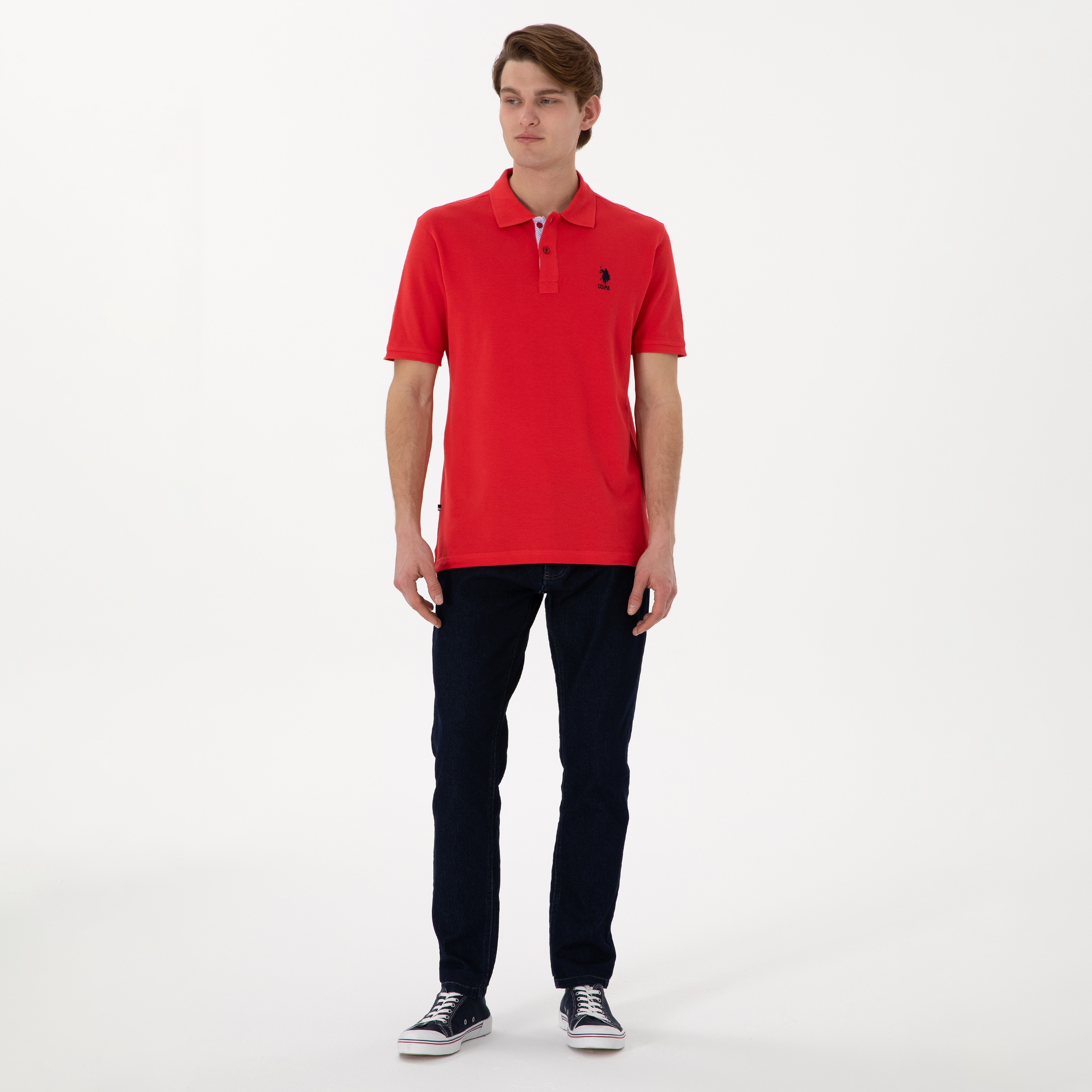 U.S. Polo Assn Plain Collared Short Sleeves Men's Polo T-Shirt-men-clothing-tshirtsandpolos-polos-image-2