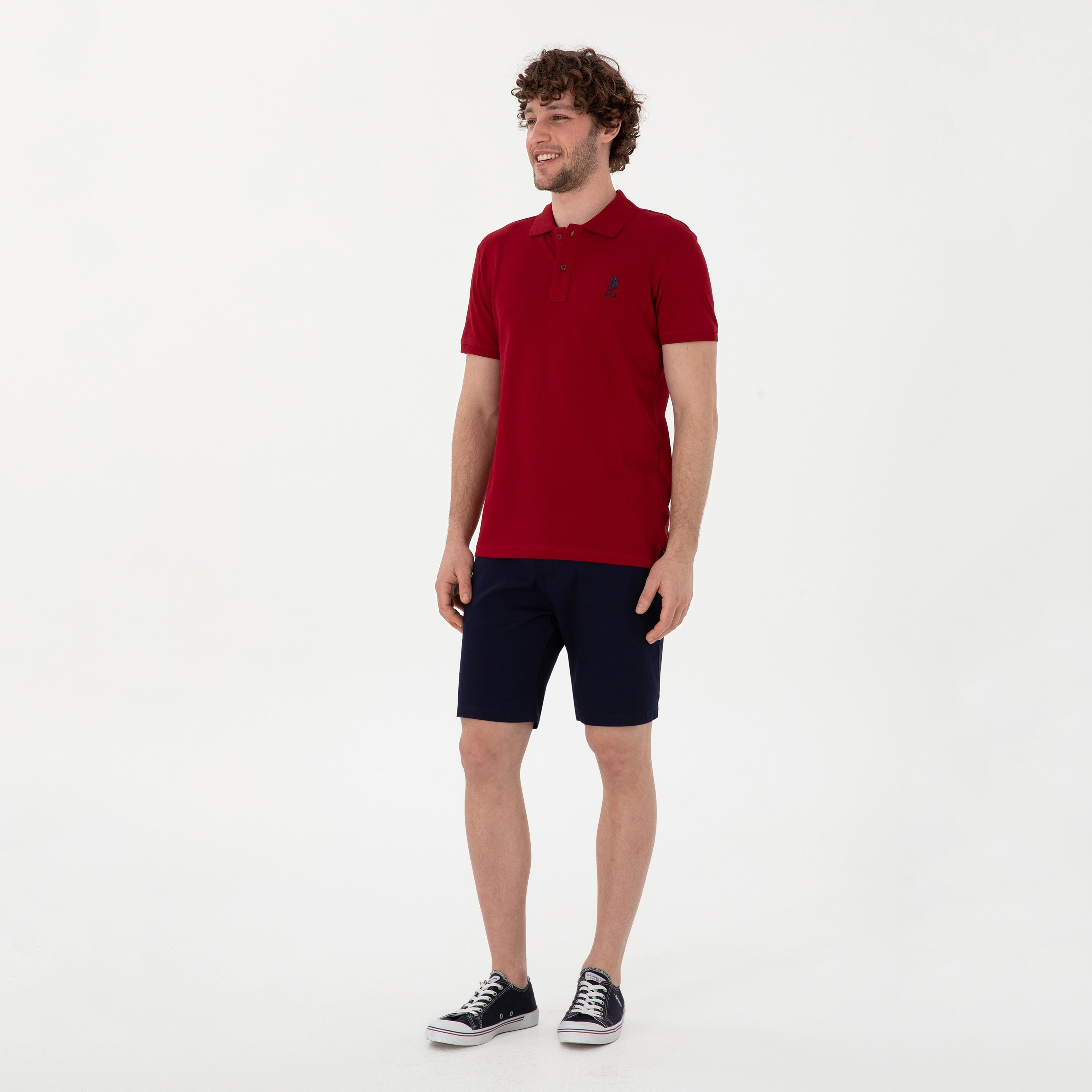 U.S. Polo Assn Plain Collared Short Sleeves Men's Polo T-Shirt-men-clothing-tshirtsandpolos-polos-image-2