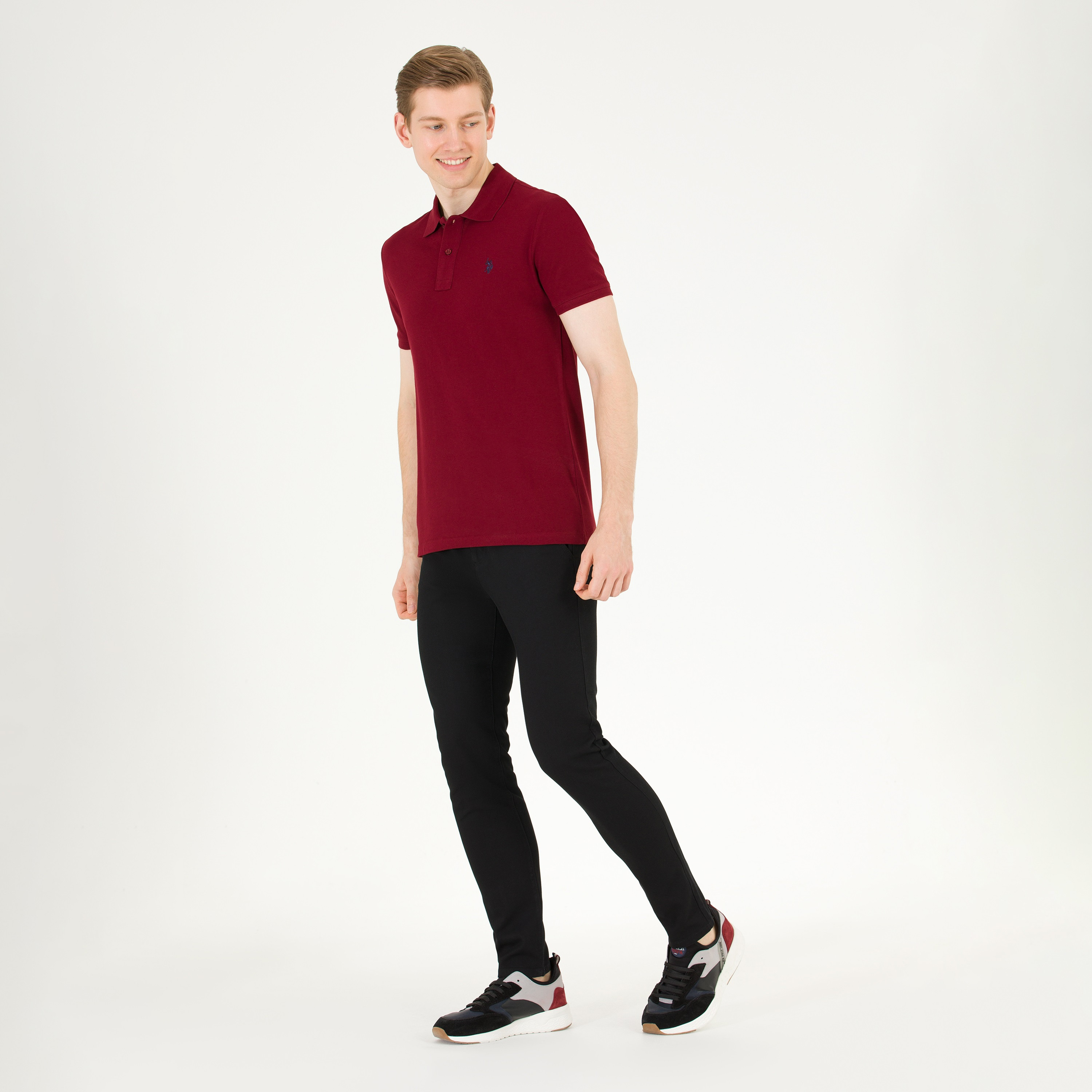  تشينوز من يو اس بولو اسن ذو منقوش بخصر متوسط مع مرتفع وجيب-men-clothing-bottoms-trousersandchinos-chinos-image-2