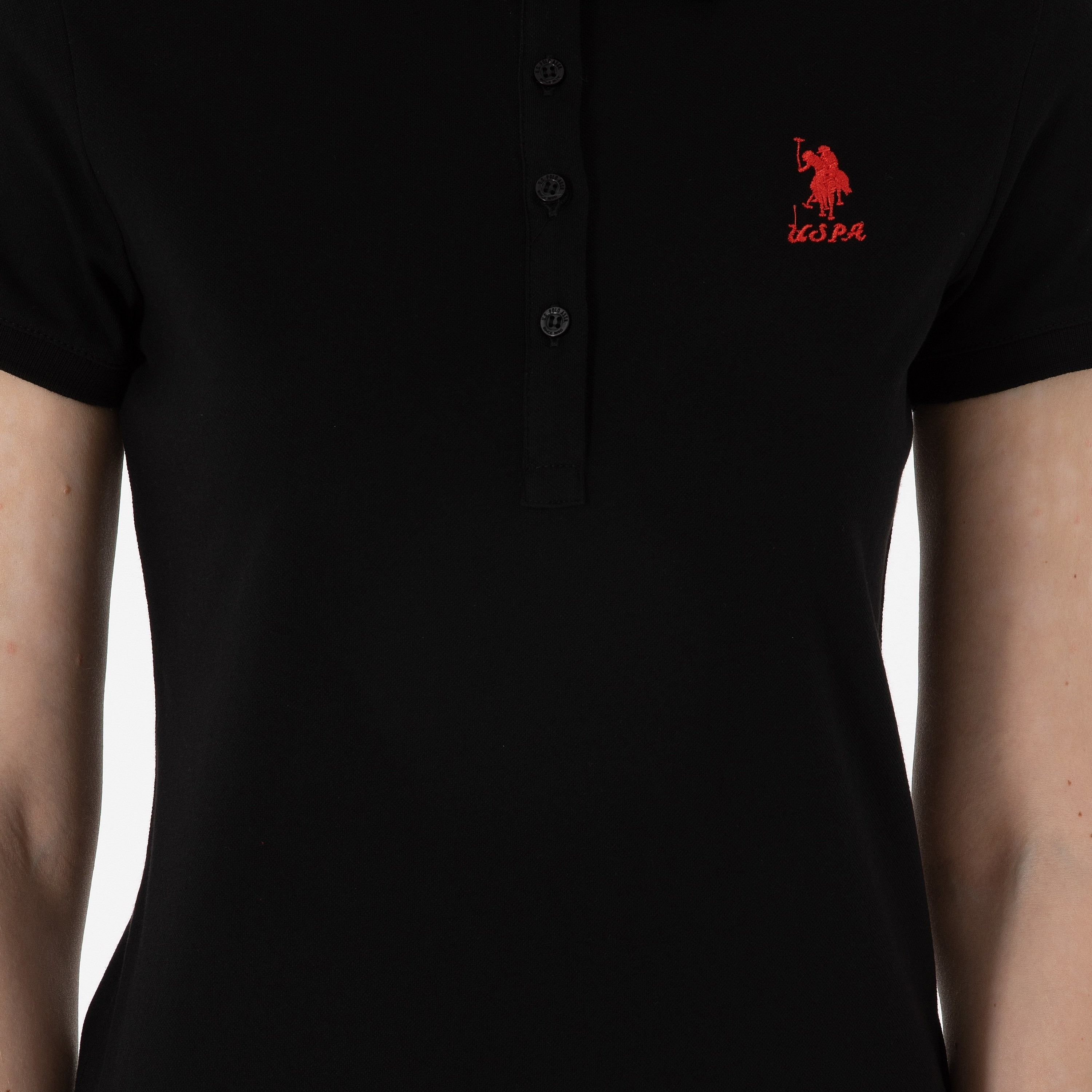 U.S. Polo Assn Plain Collared Short Sleeves Women's Polo T-Shirt-women-clothing-tshirts-image-6