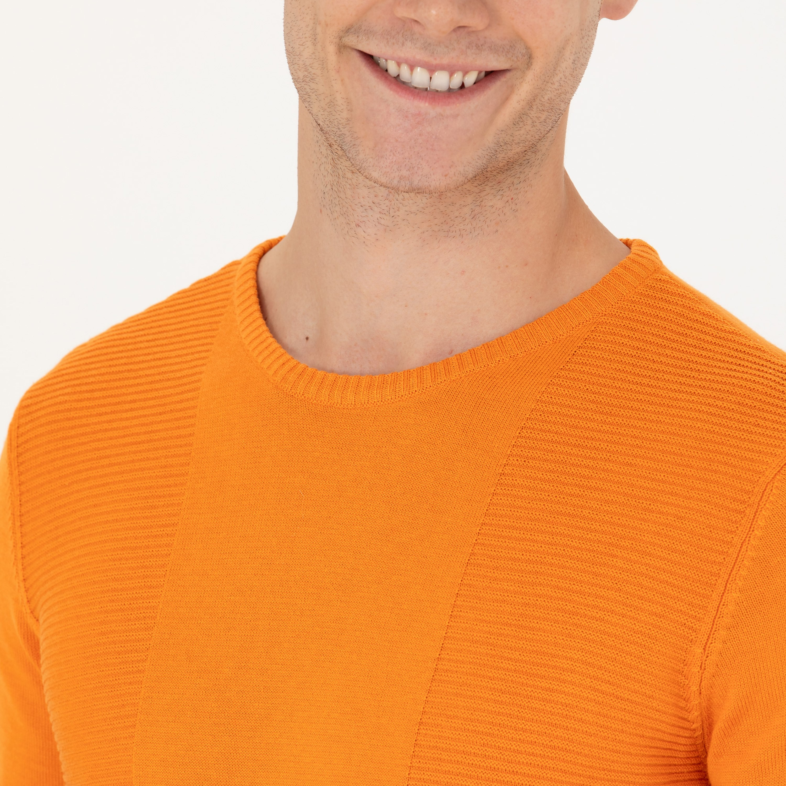 U.S. Polo Assn Textured Crew Neck Long Sleeves Knitted Pullover-men-clothing-sweatersandpullovers-image-3