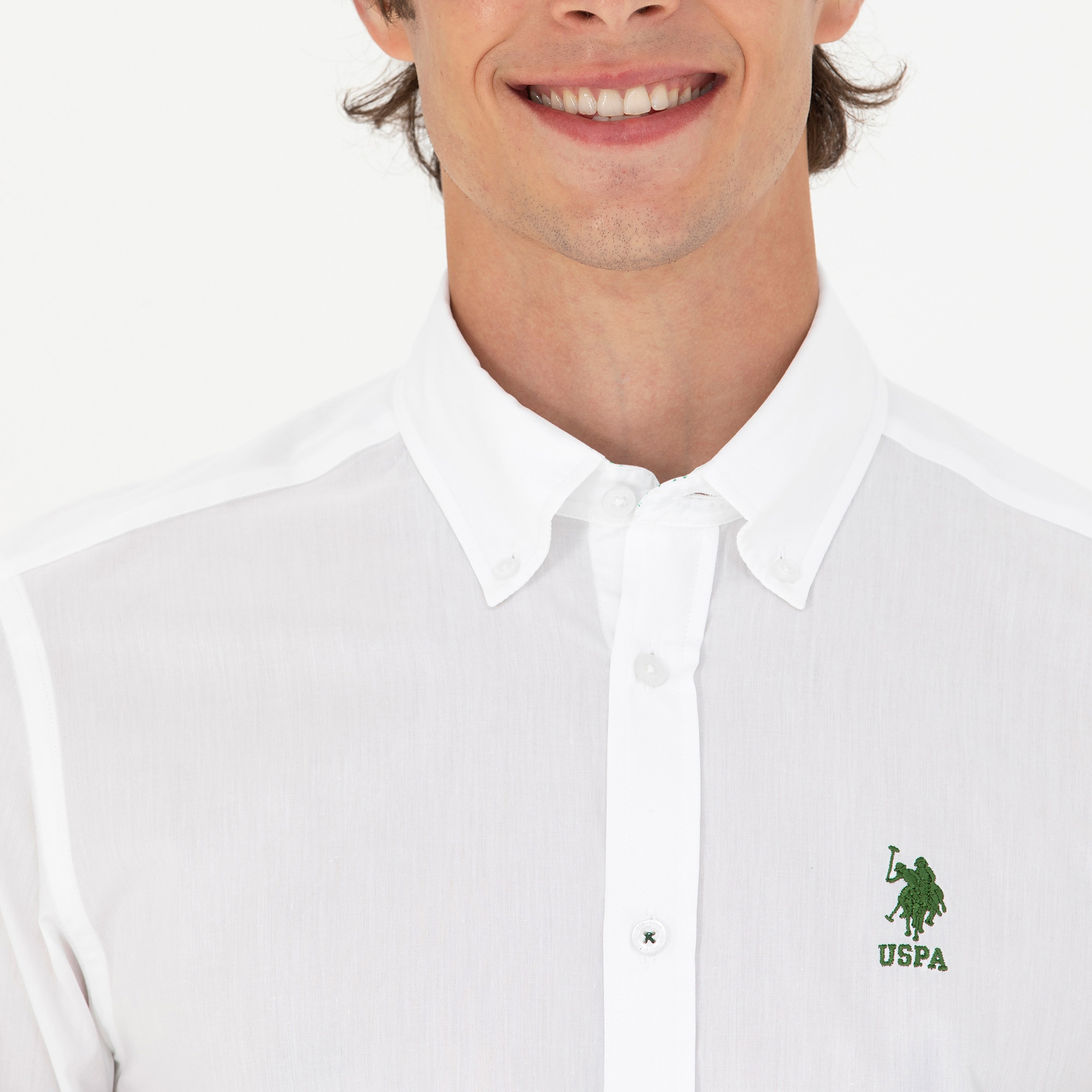 U.S. Polo Assn Logo Button Down Collar Long Sleeves Shirt-men-clothing-shirts-image-3