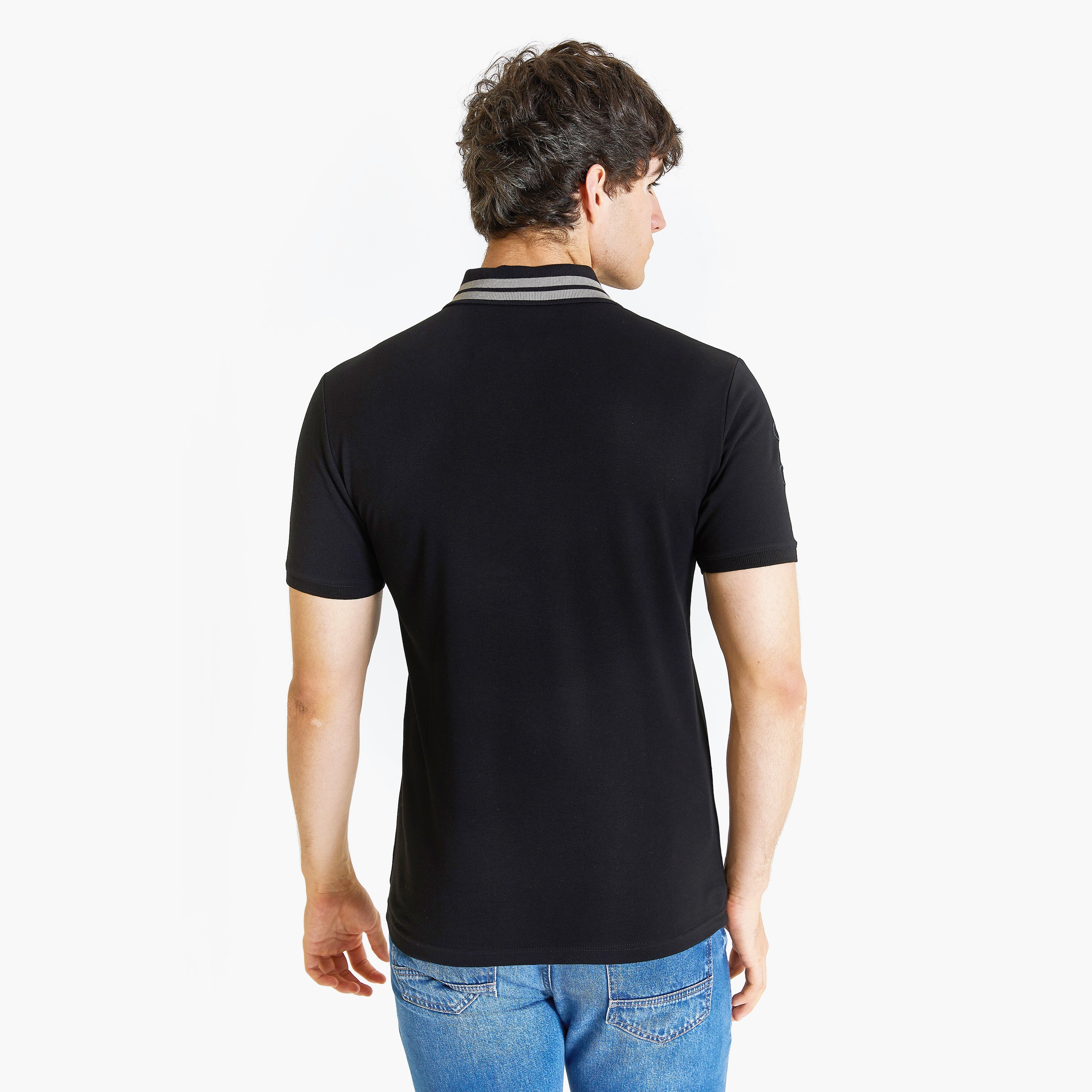 تيشيرت بولو بأكمام قصيرة بياقة بشعار مطرز بشعار U.S.Polo'Assn-men-clothing-tshirtsandpolos-polos-image-3