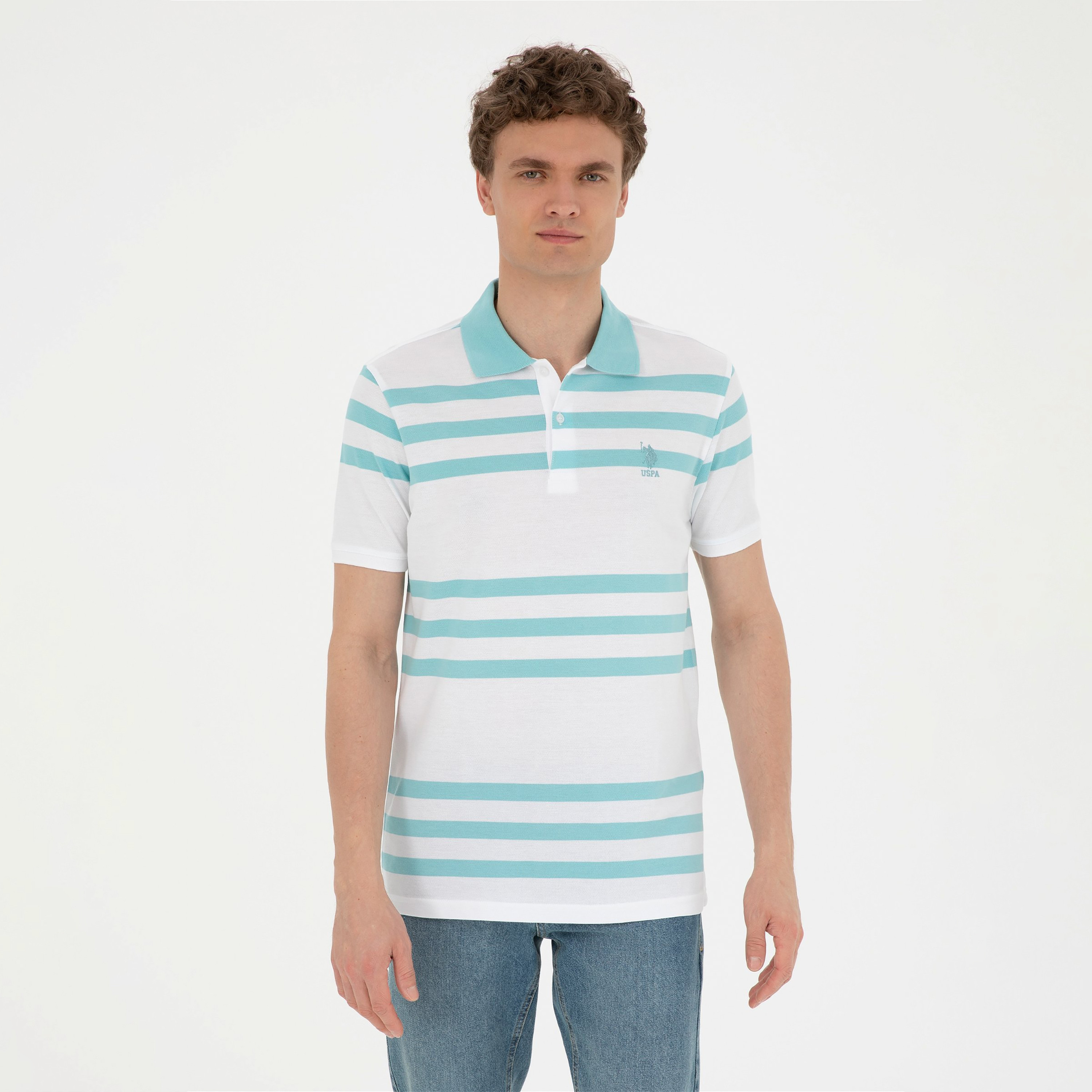 U.S.Polo'Assn Stripes Collared Short Sleeves Polo T-Shirt-men-clothing-tshirtsandpolos-polos-image-5