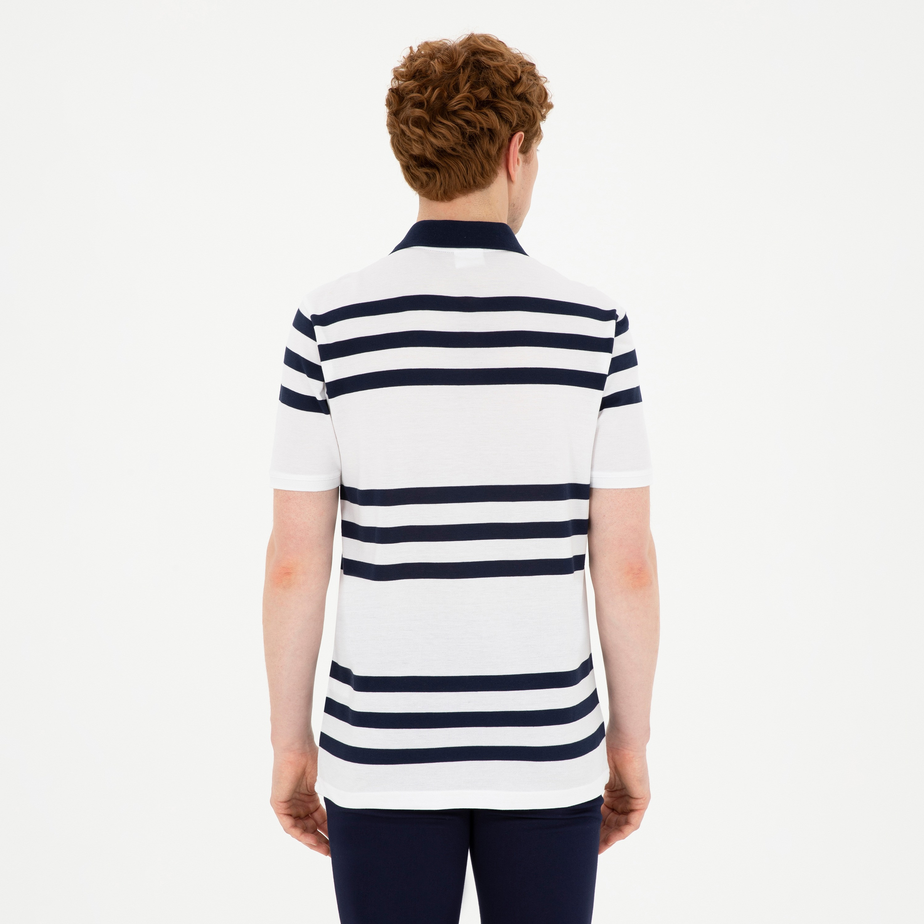 قميص بولو بأكمام قصيرة بياقة بياقة قصيرة من U.S.Pollo'Assn Stripes-men-clothing-tshirtsandpolos-polos-image-4