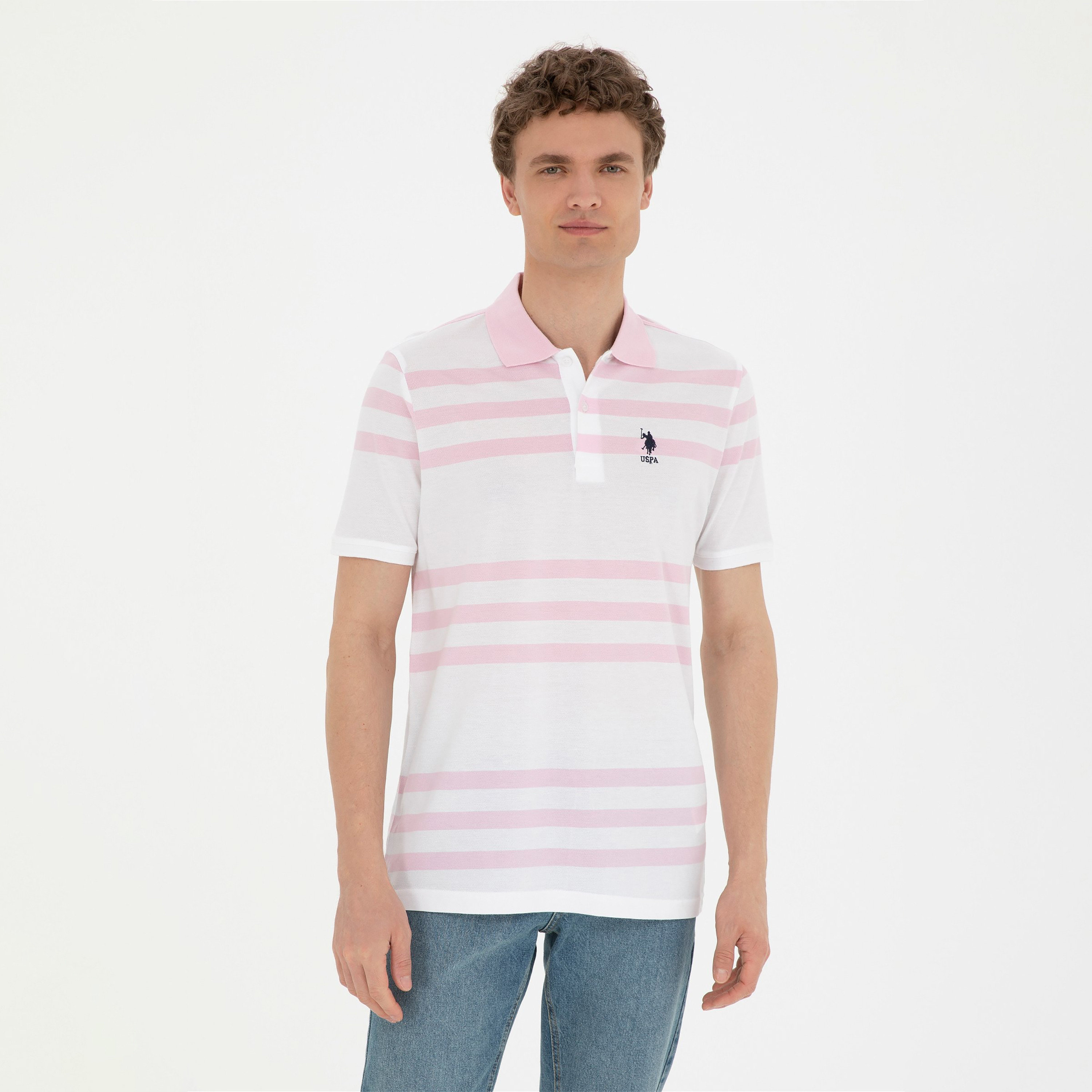 U.S.Polo'Assn Stripes Collared Short Sleeves Polo T-Shirt-men-clothing-tshirtsandpolos-polos-image-9